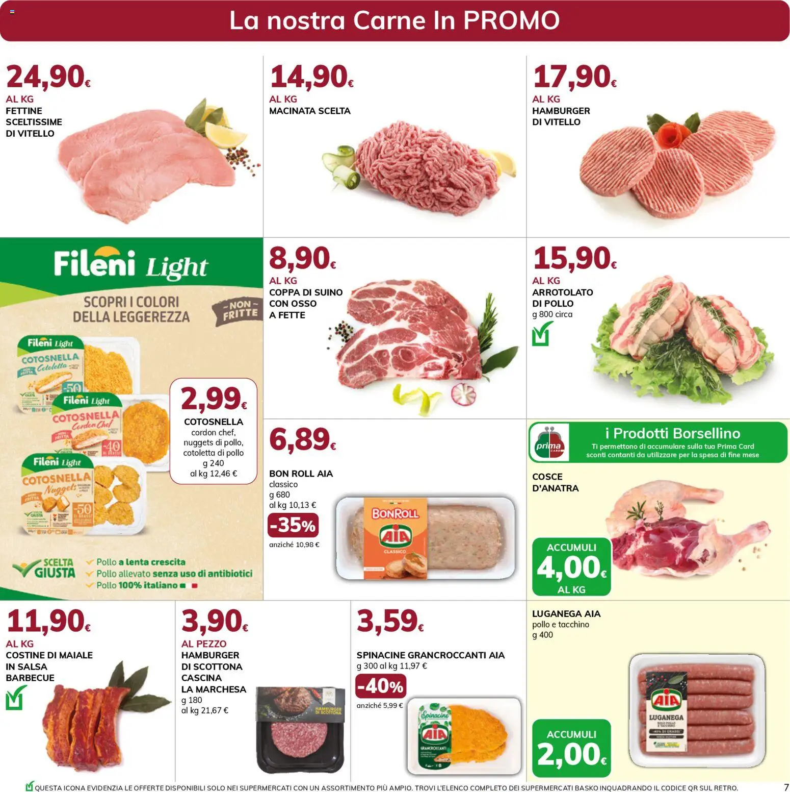 Volantino Basko del 10.03.2026 | Pagina: 7 | Prodotti: Maiale, Nuggets, Tacchino, Vitello