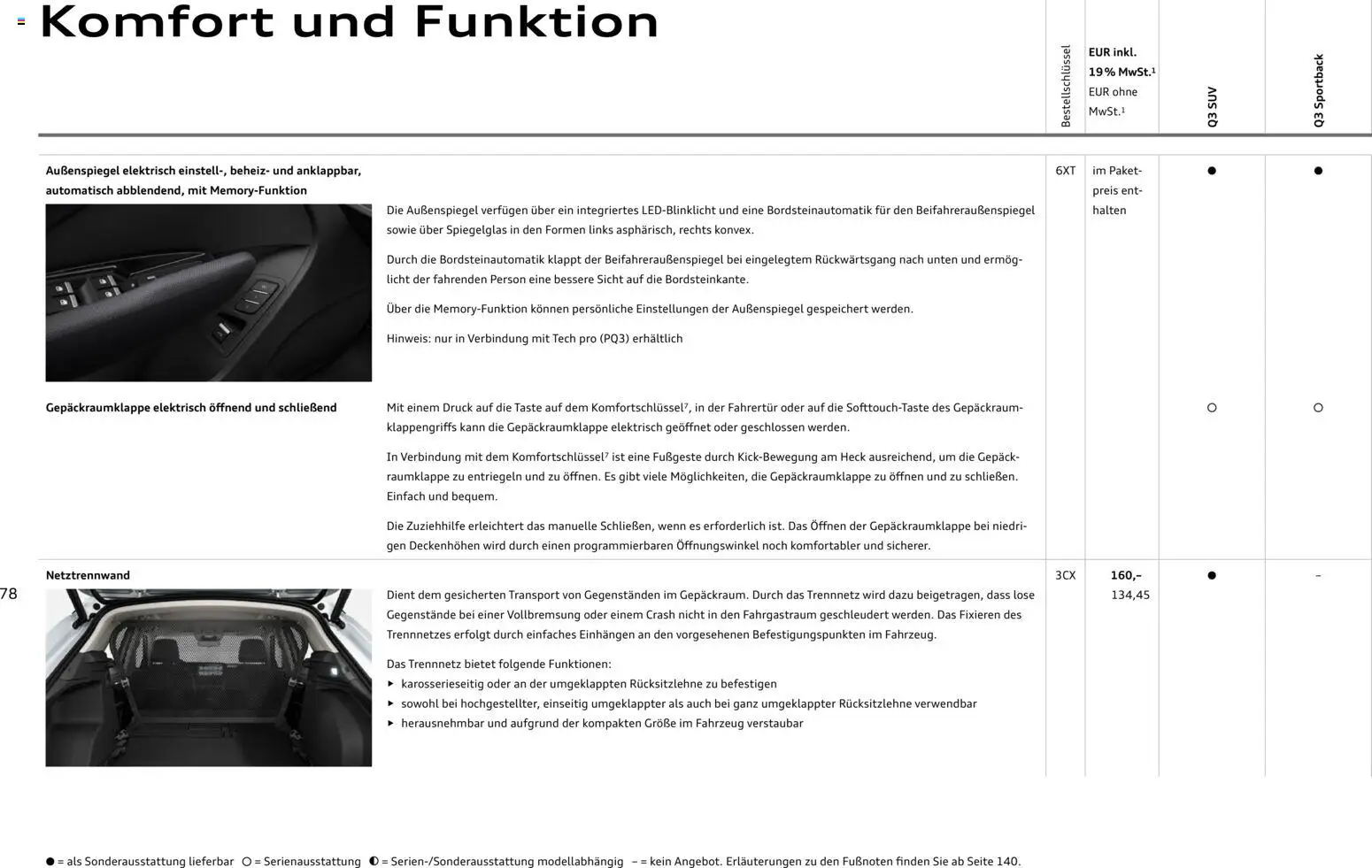 Audi Q3 – gültig ab 29.01.2026 | Seite: 78