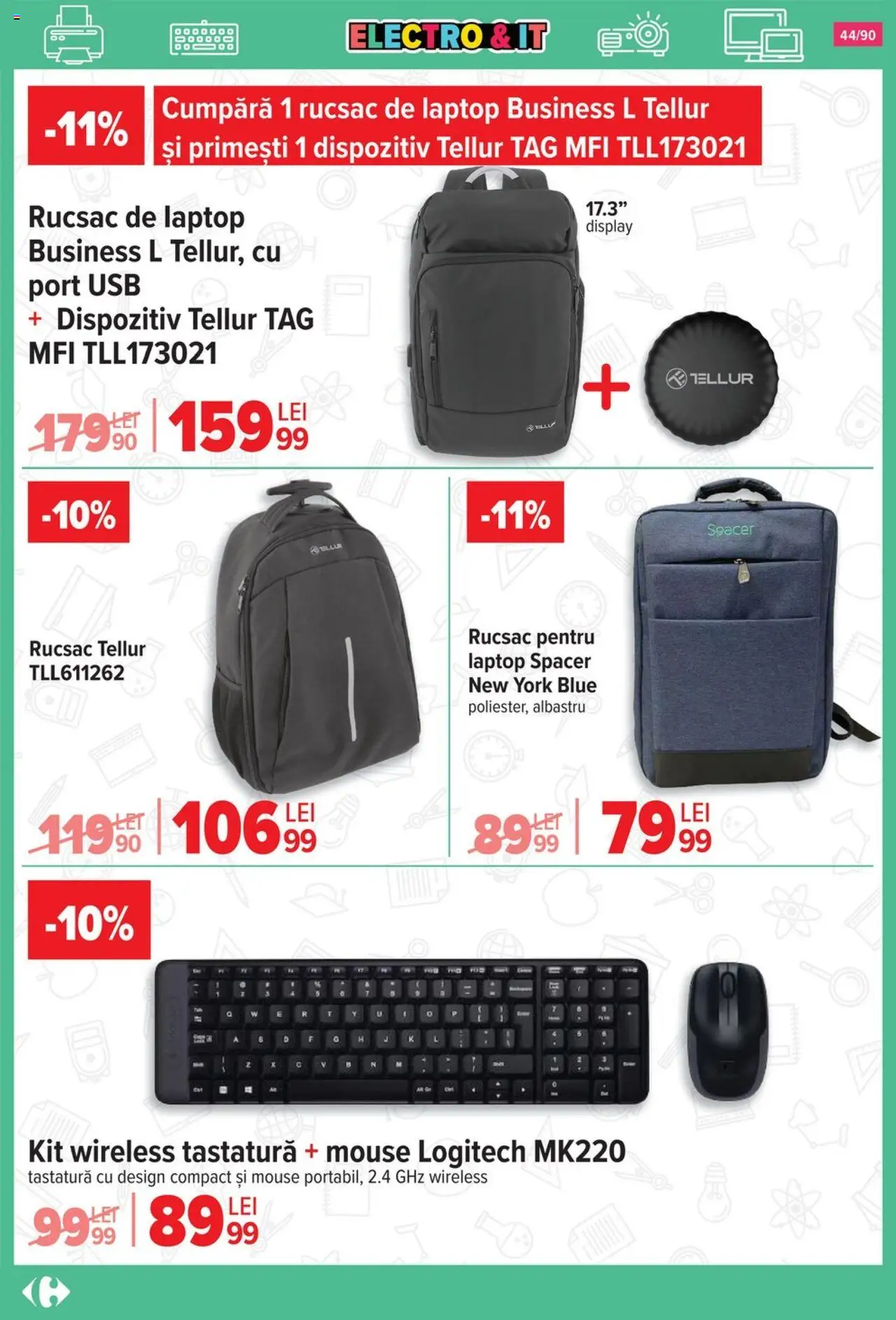 Carrefour catalog - Începe școala – valabil de la 13.08.2025 | Pagină: 45 | Produse: Laptop, Mouse, Tastatură, Usb