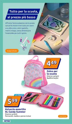 Volantino Action del 30.07.2025 | Pagina: 15 | Prodotti: Notebook, Zaino, Astuccio, Penne