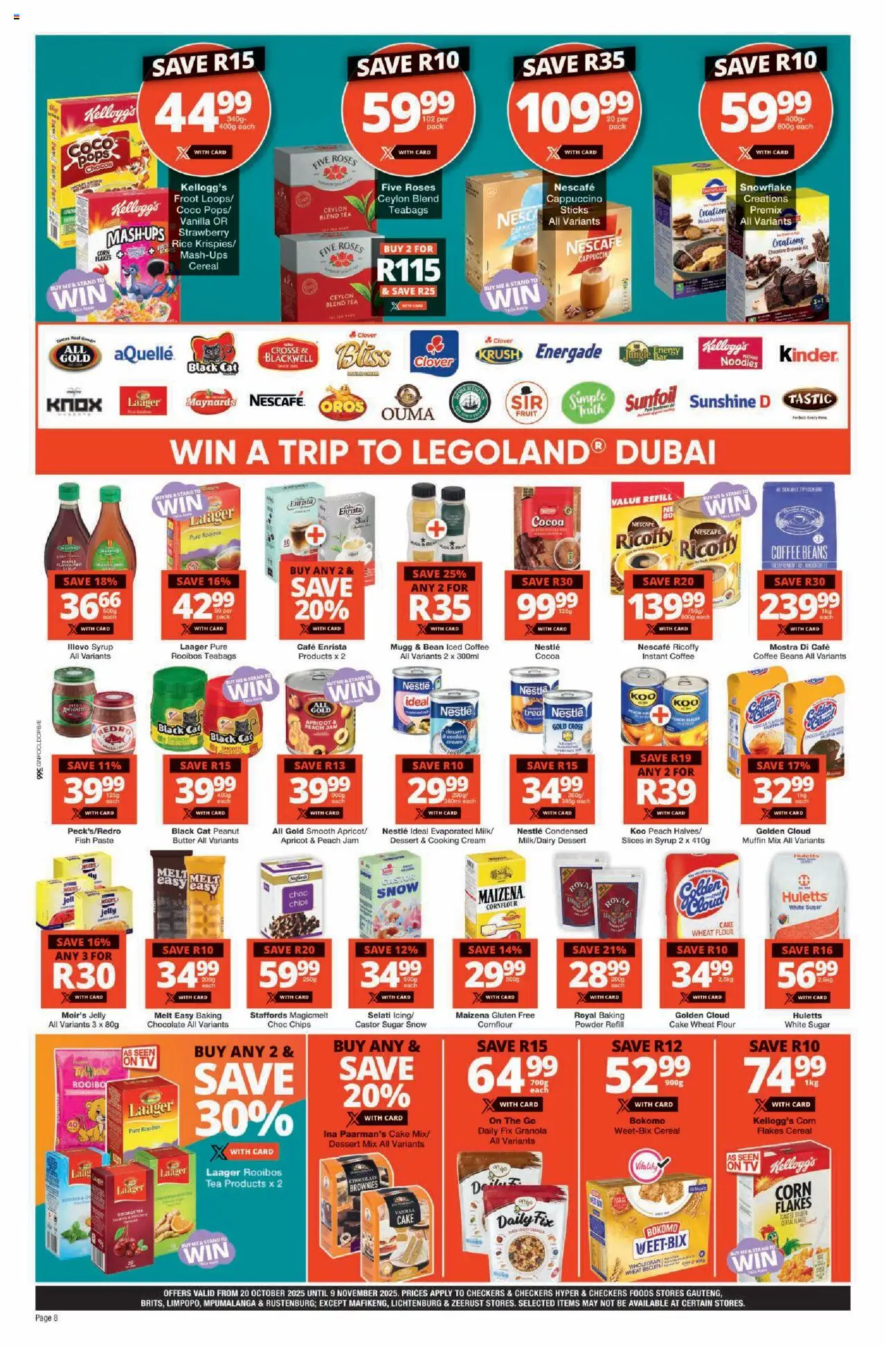 New Checkers catalogue – valid from 20.10.2025 | Page: 8 | Products: Coffee, Rice, Chips, Peach