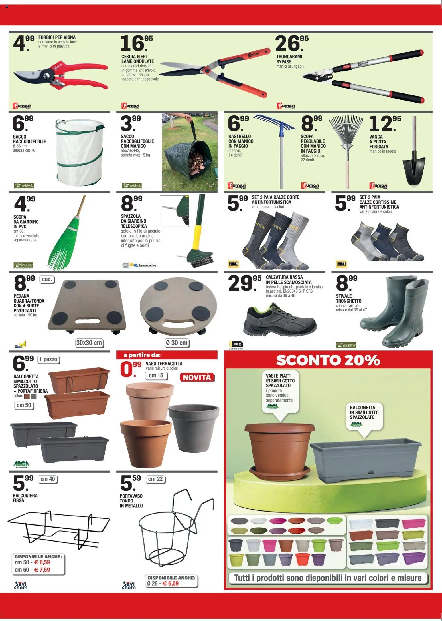 Volantino Brico OK del 05.03.2026 | Pagina: 5 | Prodotti: Spazzola, Scopa, Rastrello, Vaso