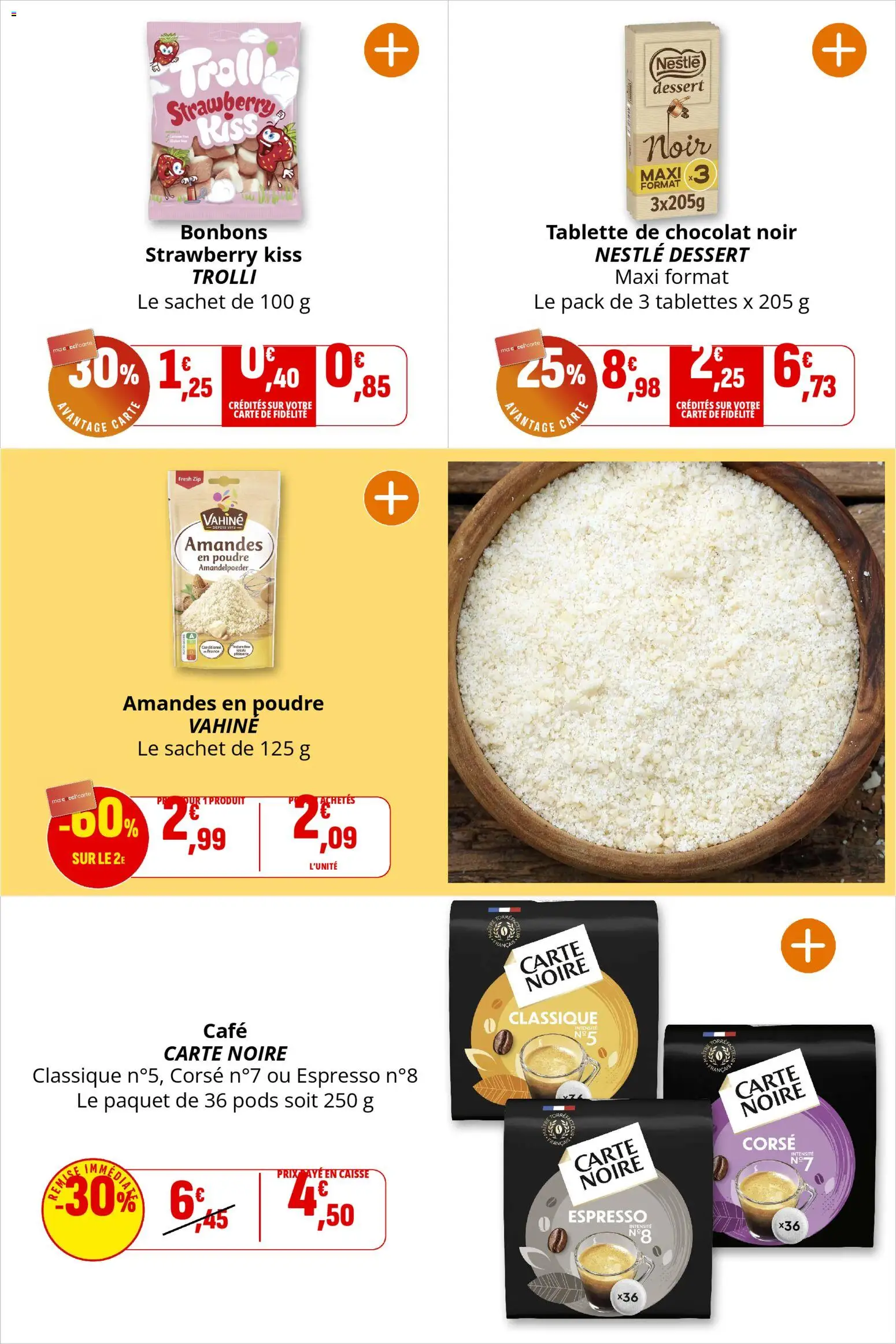 {H1} | Page: 41 | Produits: Tablette, Amandes en poudre, Café, Chocolat