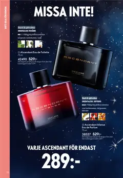 Ascendant Eau de Toilette, 75 ml, Stark & självsäker ORIENTALISK FOUGERE, Väldigt hög doftkoncentration, bergamott, kardemumma, vanilj - Förhandsvisning av reklamblad från butik Oriflame aktuell från 10.12.2025 | Sida: 56 | Produkter: Eau de toilette