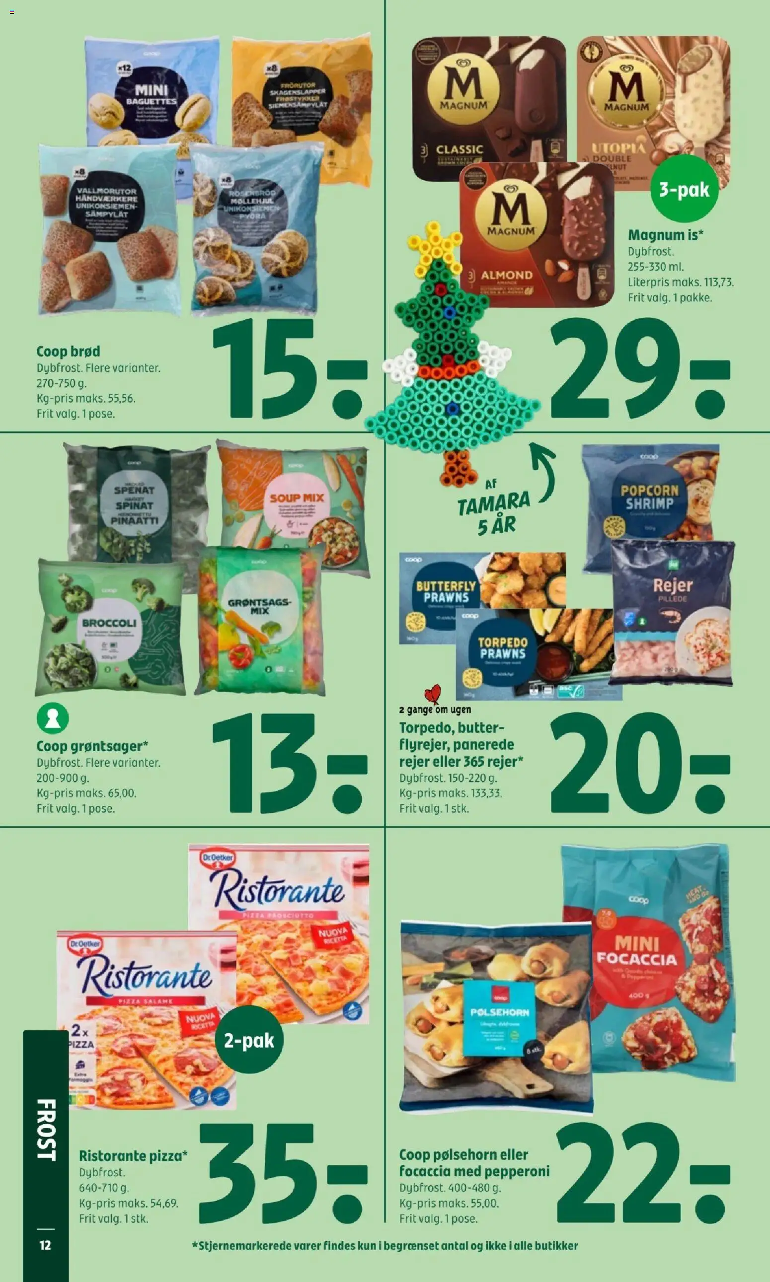 Coop 365 tilbudsavis – gyldig fra 11.12.2025 | Side: 14 | Produkter: Pølsehorn, Popcorn, Focaccia, Butterfly