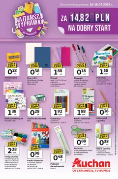 Pogląd oferty "Auchan Gazetka - Najtańsza Wyprawka Szkolna Hipermarket" - ważna od 16.07.2025