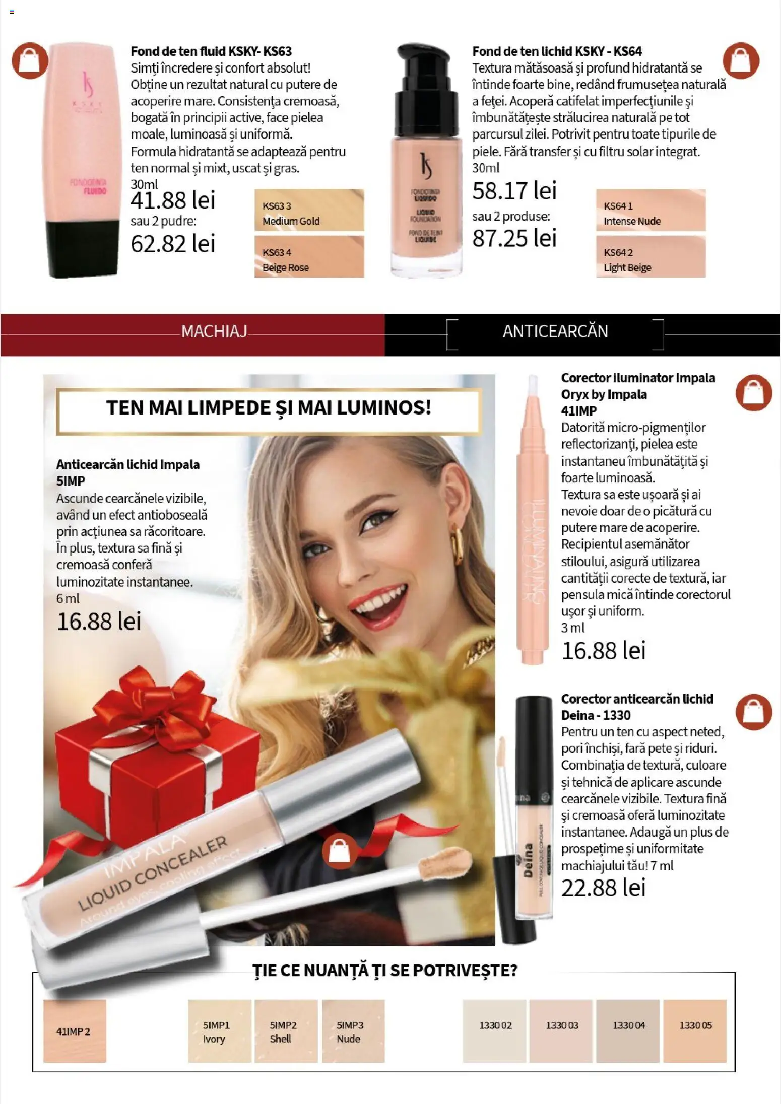 Noul catalog Lady’s – valabil de la 10.11.2025 | Pagină: 80 | Produse: Fond de ten, Machiaj, Concealer, Iluminator