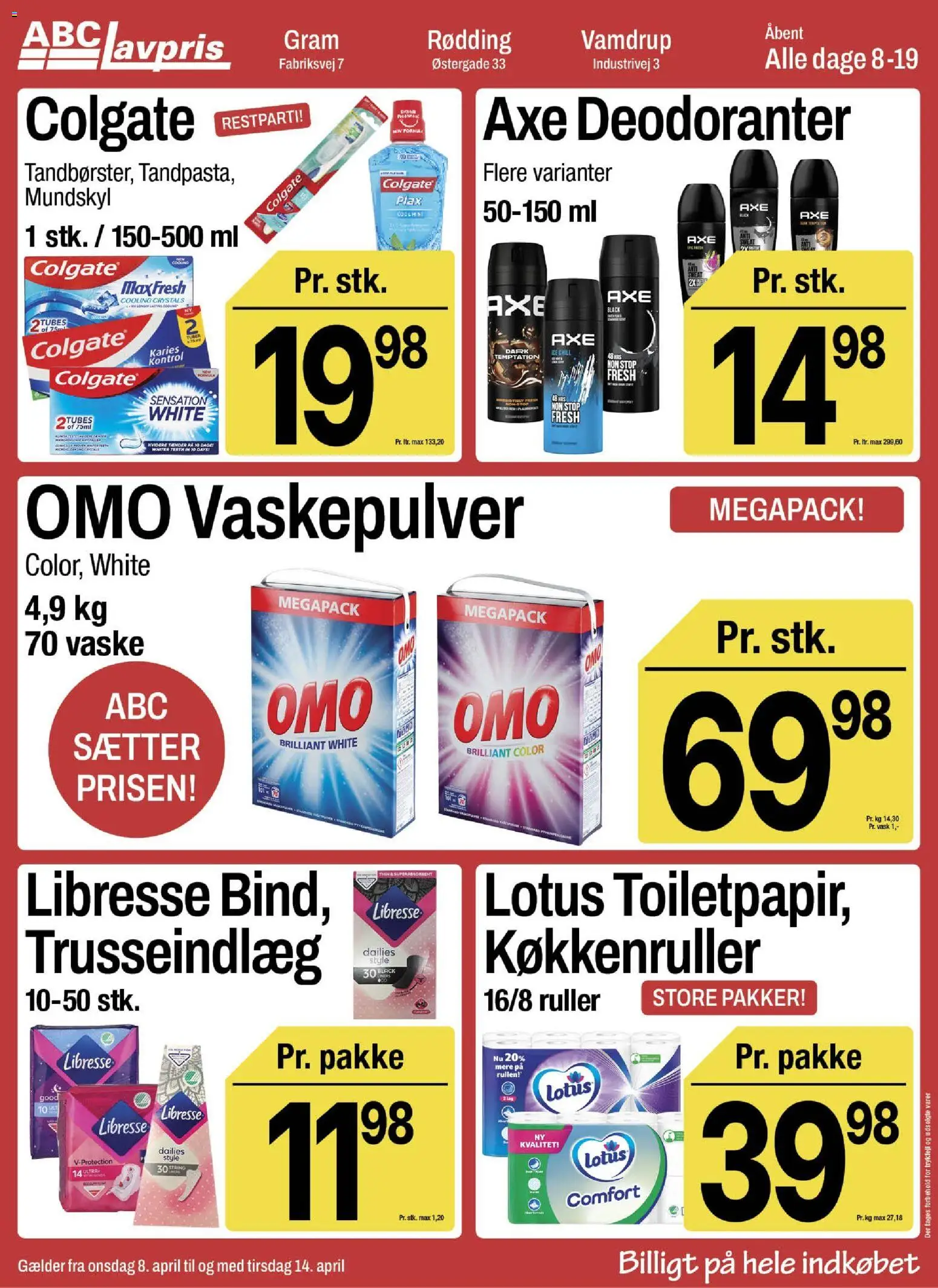 Abc Lavpris tilbudsavis – gyldig fra 08.04.2026 | Side: 11 | Produkter: Mundskyl, Vaskepulver