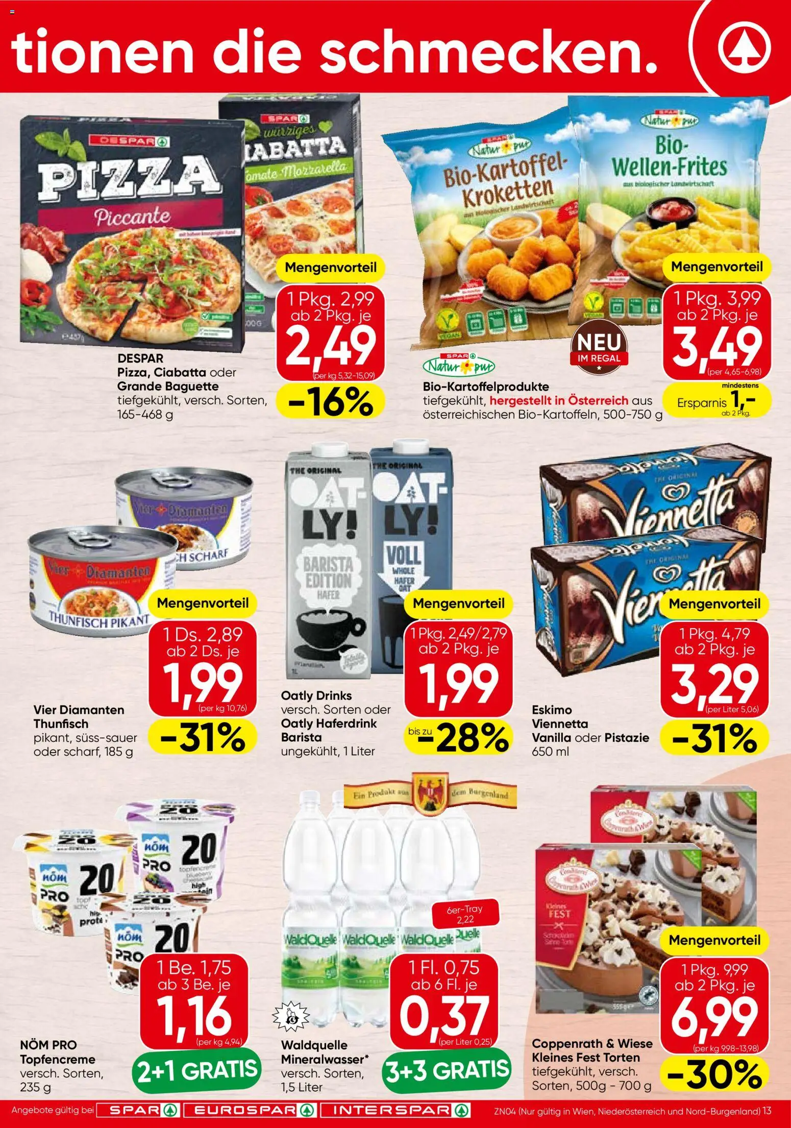 Spar Flugblatt - Oberösterreich gültig ab 04.12.2025 | Seite: 13 | Produkte: Rizsliszt, Jääkaappipakastin, Regal, Pizza