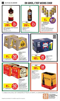 Intermarché - Prévisualisation de VIN MOUSSEUX BRUT KRITER, Le carton de 6x75cl, 4,5 l valide à partir de 13.01.2026 | Page: 32 | Produits: Biere blonde 1664, Whisky, Pastis, Vin