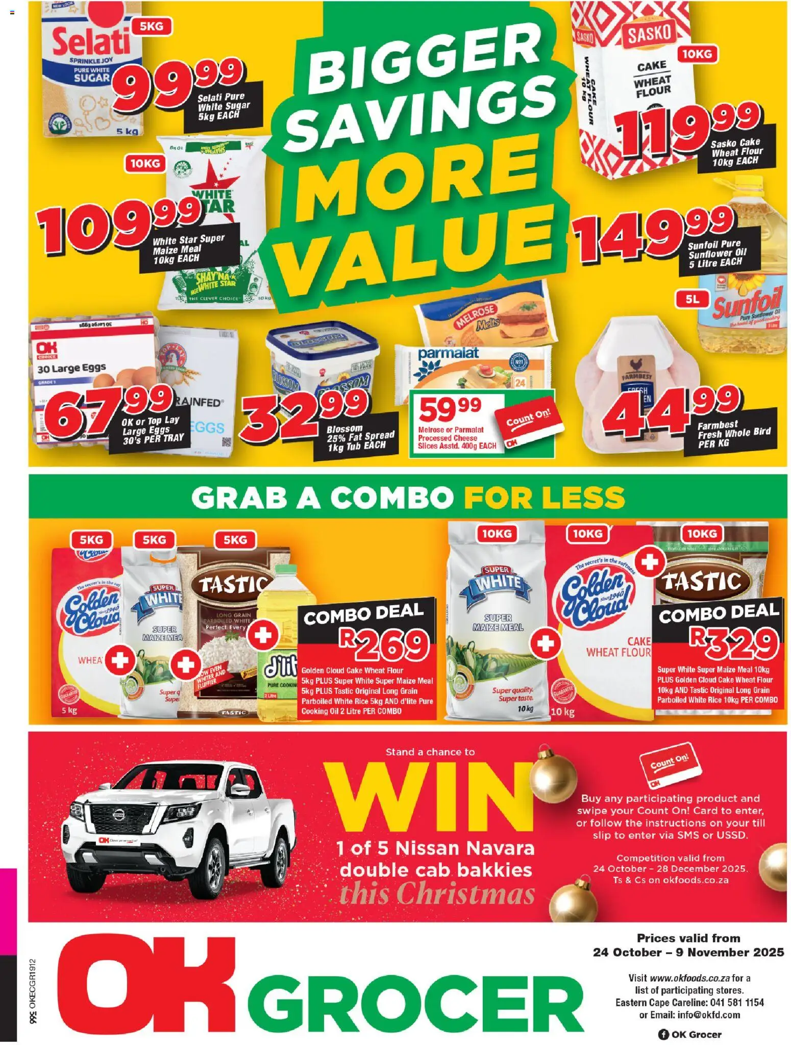 New OK Foods catalogue – valid from 24.10.2025 | Page: 1 | Products: Suit, Tray, Rice, Sugar