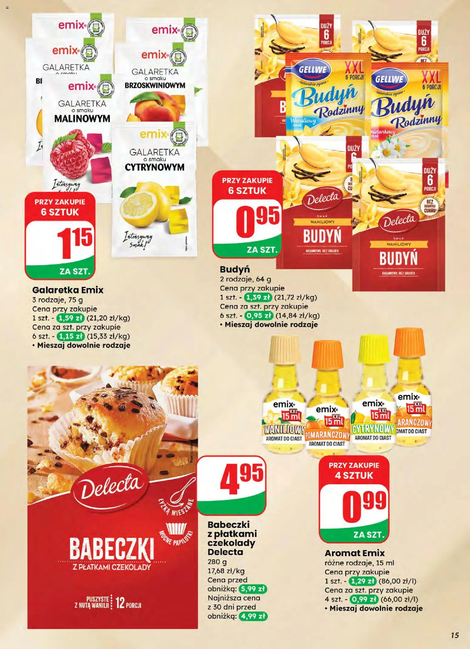 Dino Gazetka od 05.11.2025 | Strona: 15 | Produkty: Czekolady, Galaretka, Babeczki