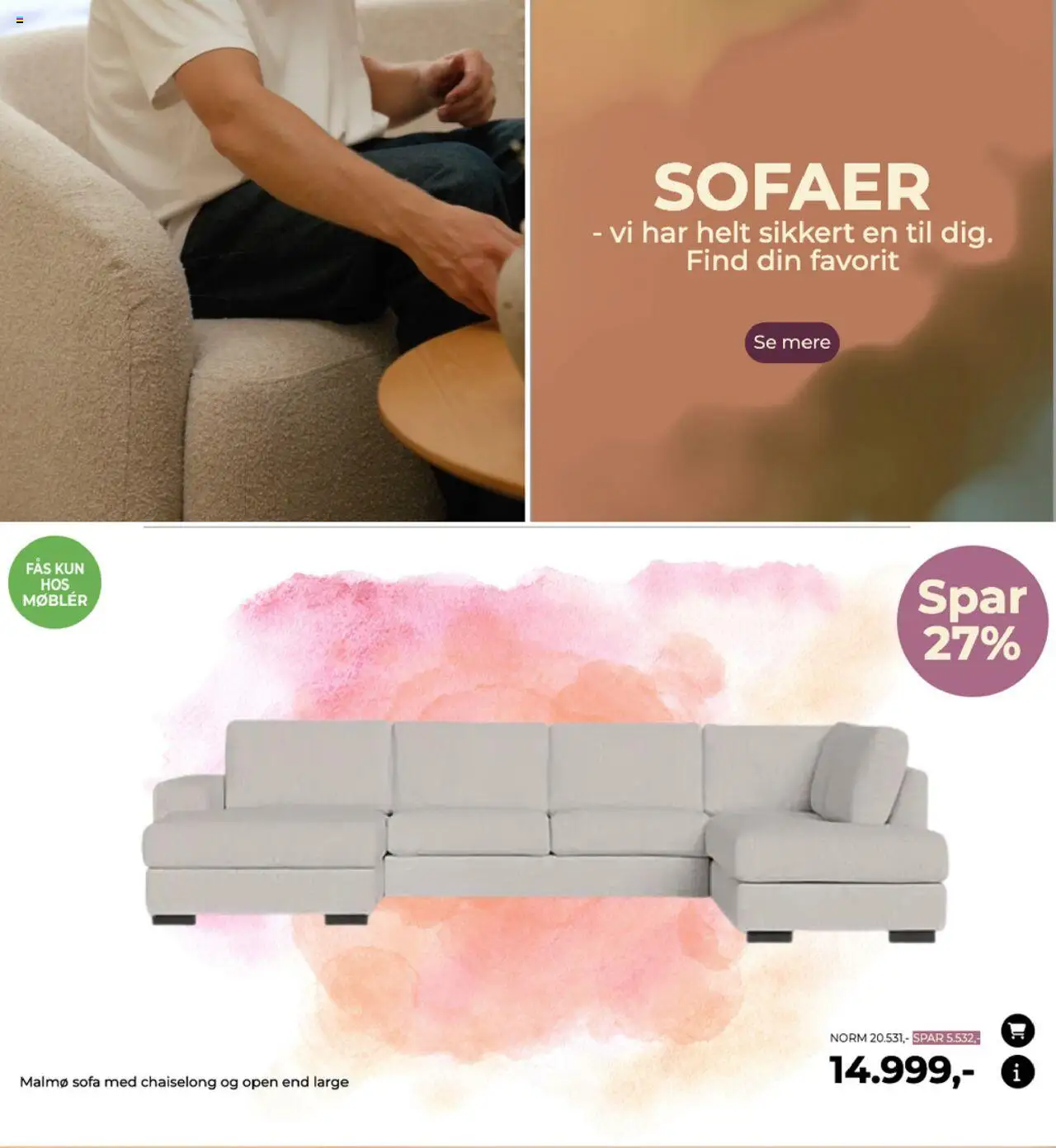 Møblér tilbudsavis – gyldig fra 25.09.2025 | Side: 11 | Produkter: Sofa