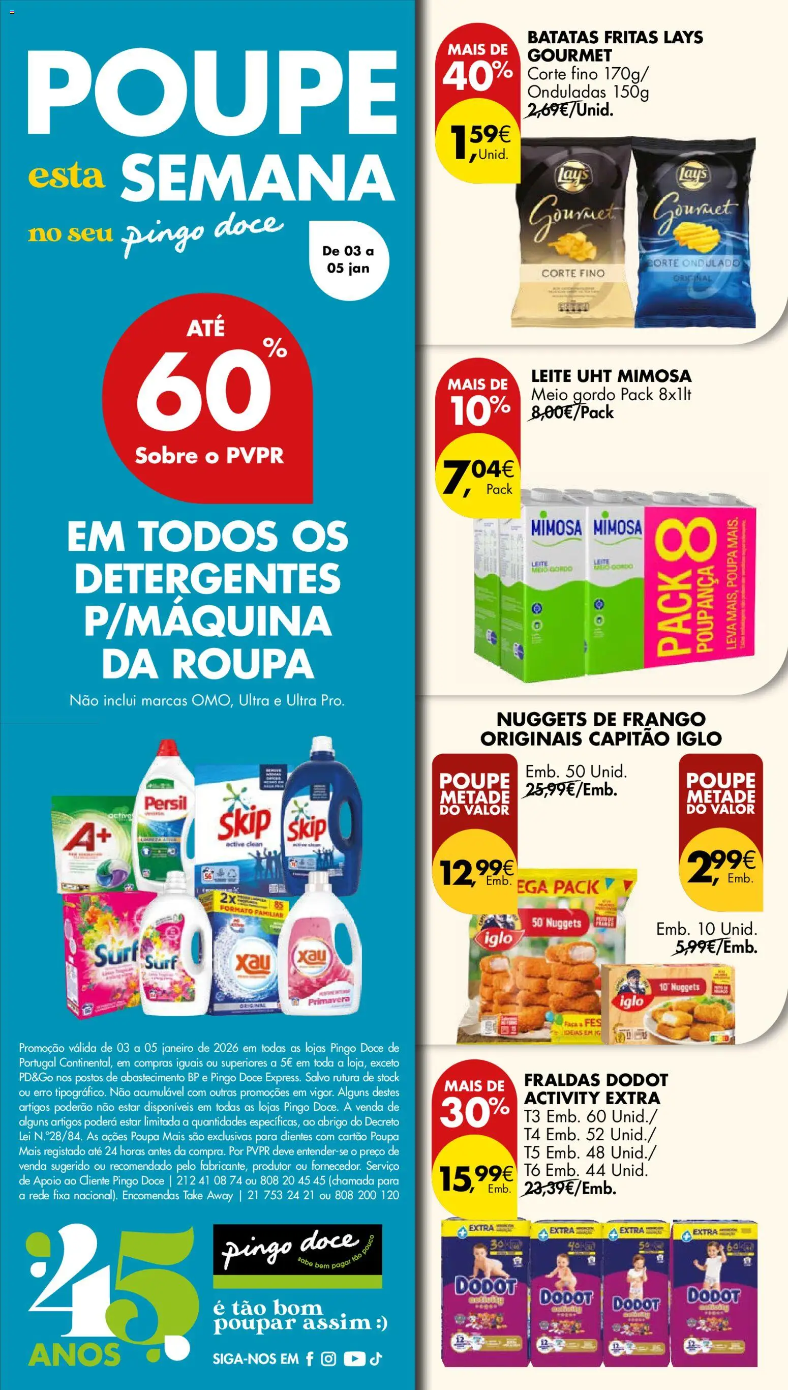 Pingo Doce folheto │ válido de 03.01.2026 | Página: 26 | Produtos: Nuggets de frango, Leite, Batatas fritas, Nuggets