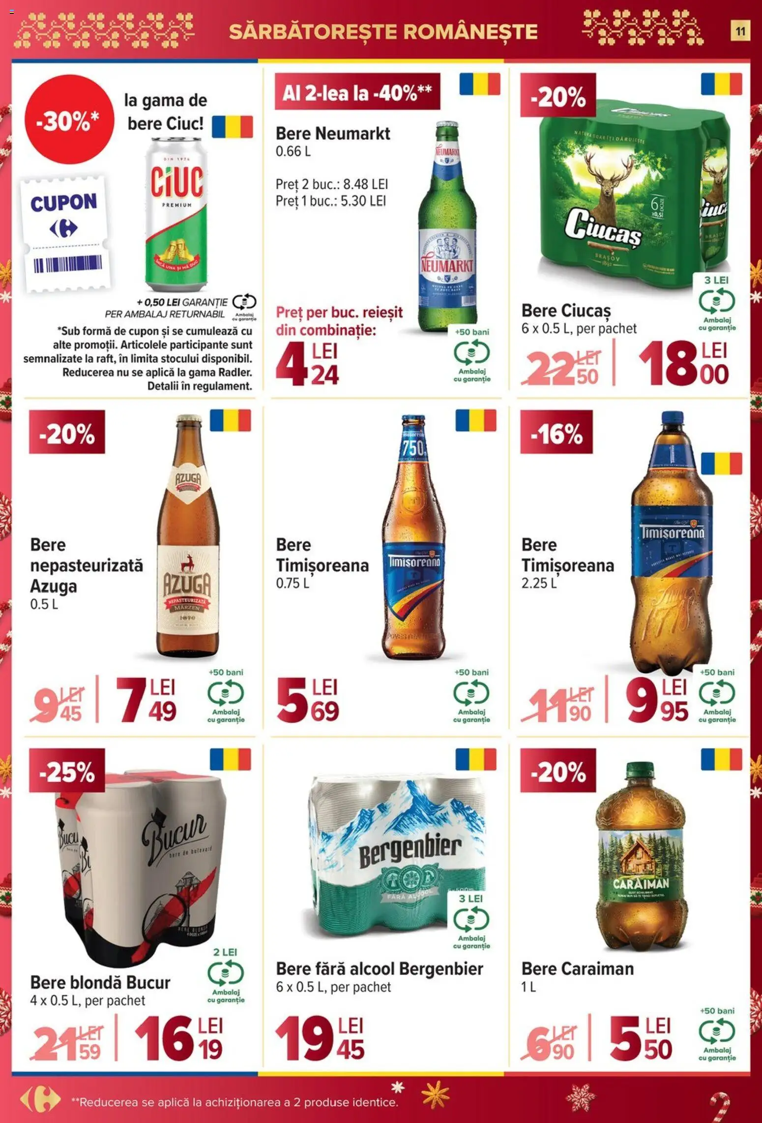 Noul catalog Carrefour – valabil de la 26.11.2025 | Pagină: 11 | Produse: Bere, Plastik Kulübe