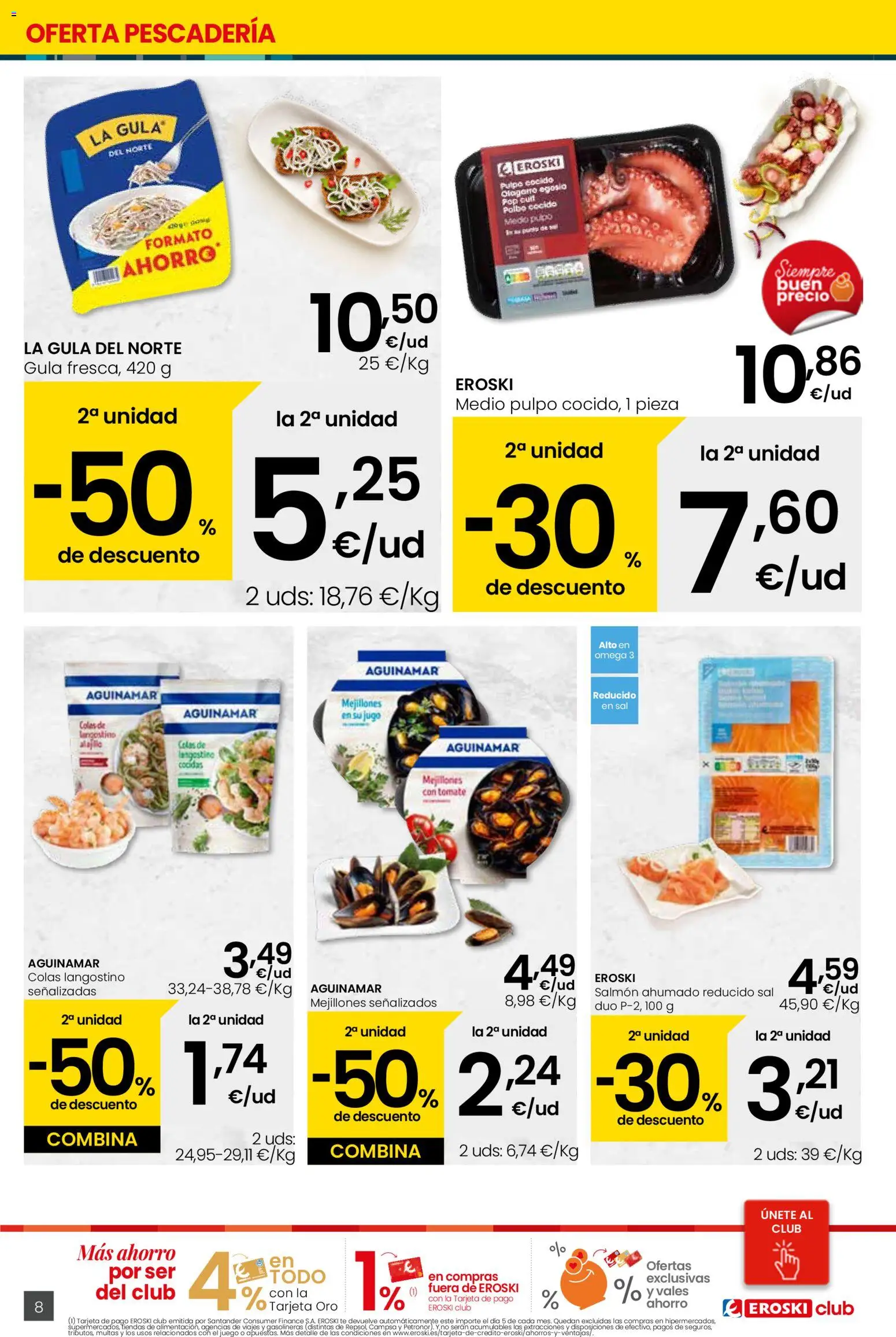 Eroski - Siempre a buen precio Center │ válido desde el 12.02.2026 | Página: 8 | Productos: Δοχείο φοντί, Té, Salmón ahumado, Langostino
