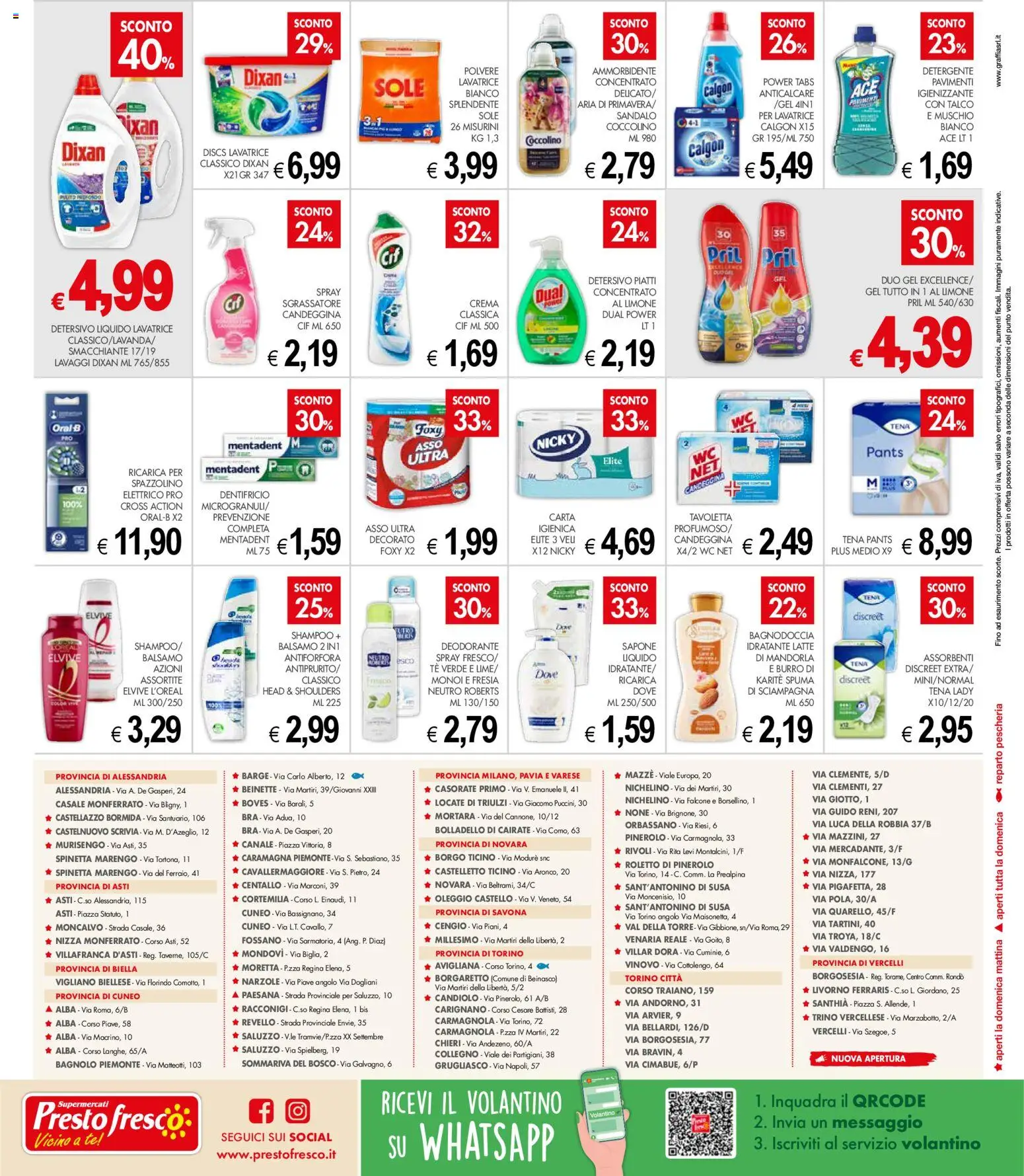 Volantino Presto Fresco del 16.02.2026 | Pagina: 8 | Prodotti: Spazzolino, Detergente, Tè, Anticalcare