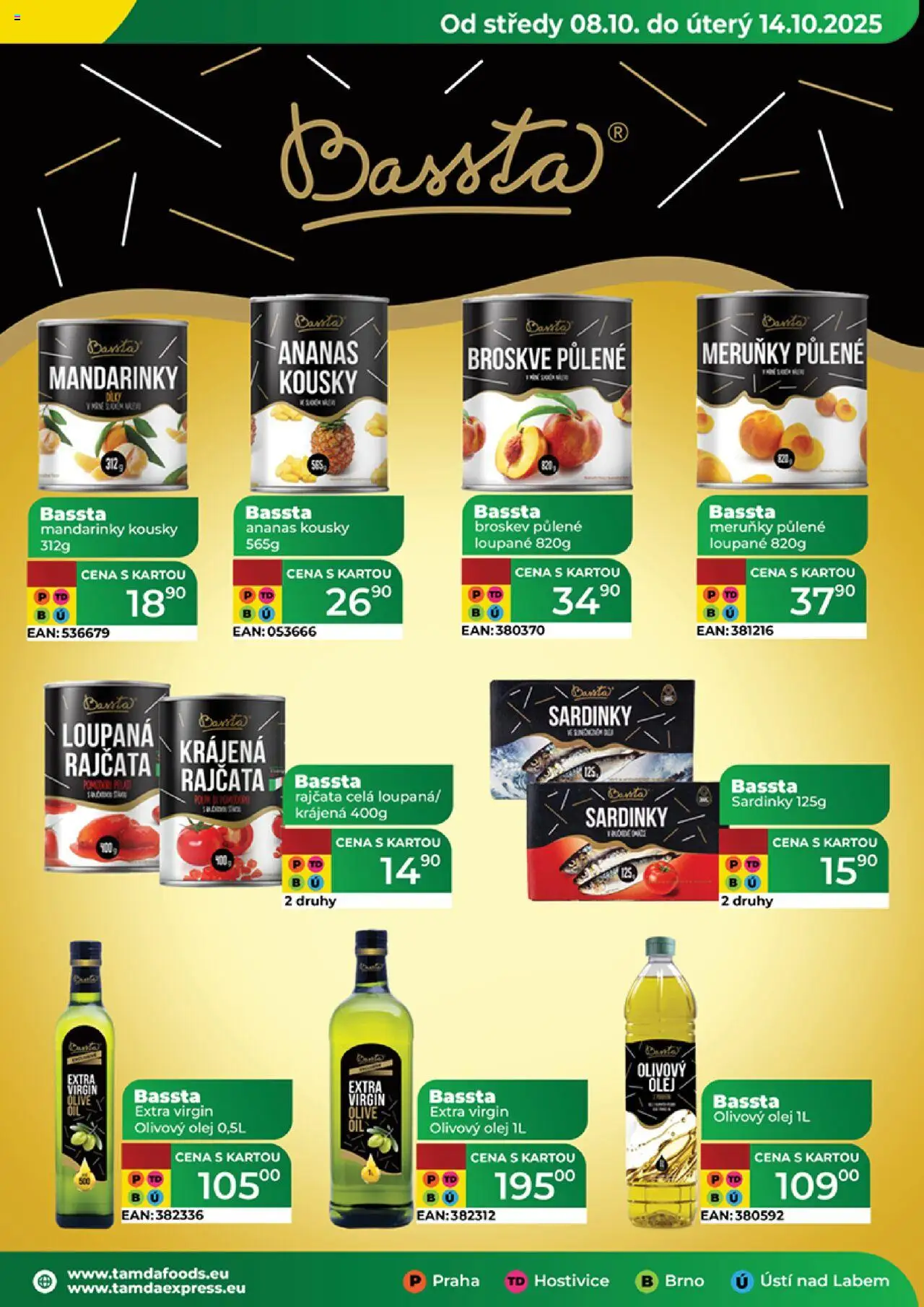 Tamda Foods leták od 08.10.2025 | Strana: 33 | Produkty: Olivový olej, Ananas, Broskve, Sardinky
