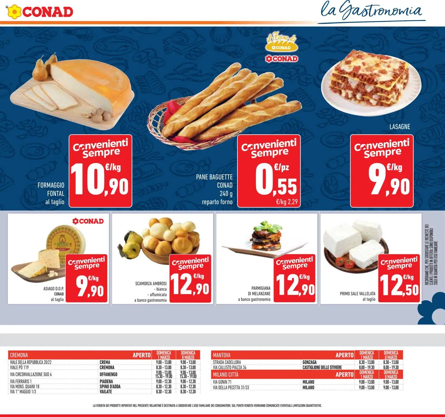 Volantino Conad del 25.02.2026 | Pagina: 13 | Prodotti: Crema, Formaggio, Melanzane, Forno