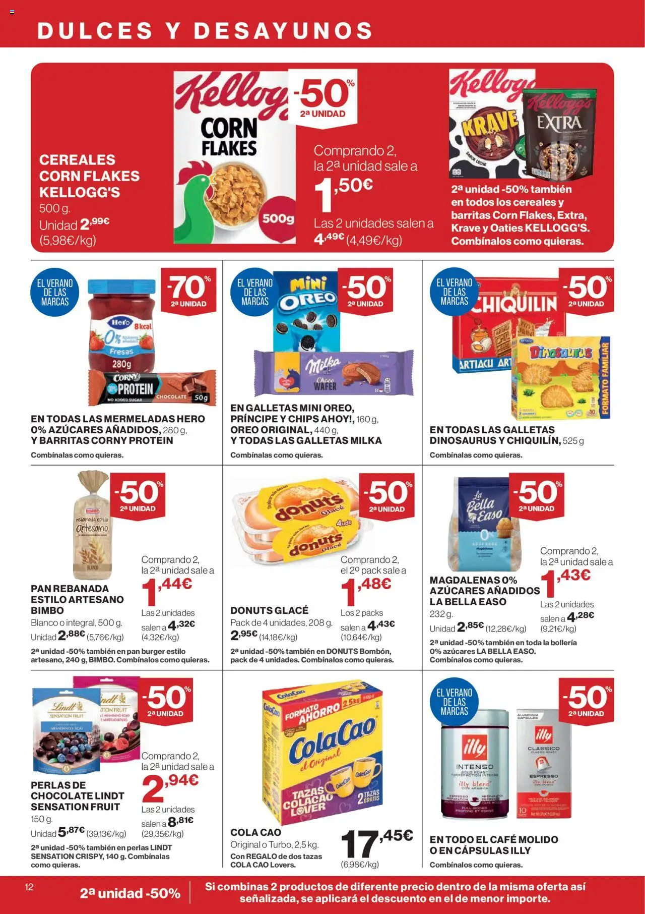 Hipercor catálogo │ válido desde el 14.08.2025 | Página: 14 | Productos: Pan, Fresas, Cereales, Donuts
