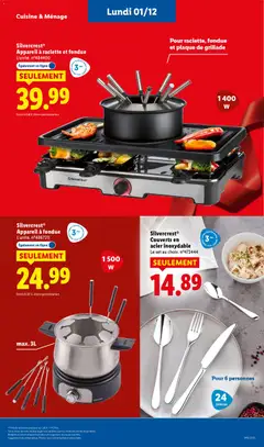 LIDL - Prévisualisation de LIDL catalogue les bonnes affaires de la semaine valide à partir de 01.12.2025 | Page: 5 | Produits: Raclette, Appareil à raclette, Thé