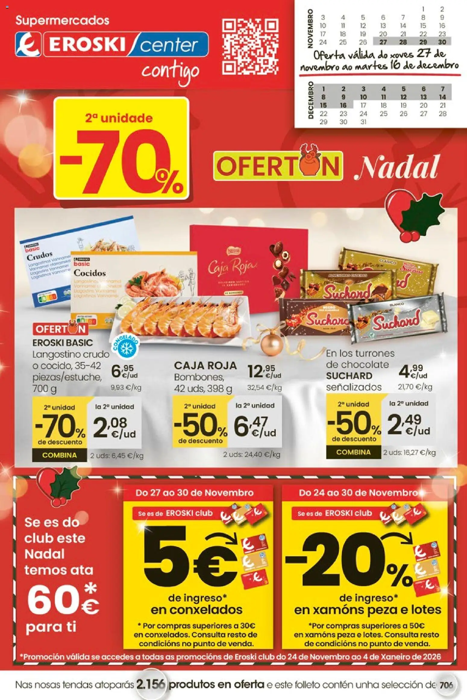 Eroski - Center │ válido desde el 27.11.2025 | Página: 1 | Productos: Chocolate, Caja, Langostino