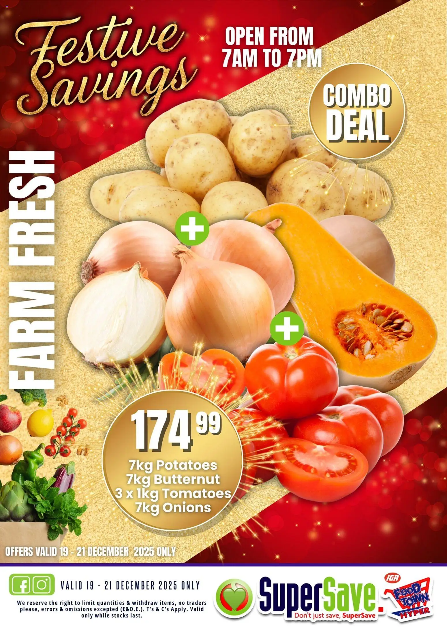 New Super Save catalogue – valid from 19.12.2025 | Page: 1 | Products: Tomatoes, Potatoes, Onions