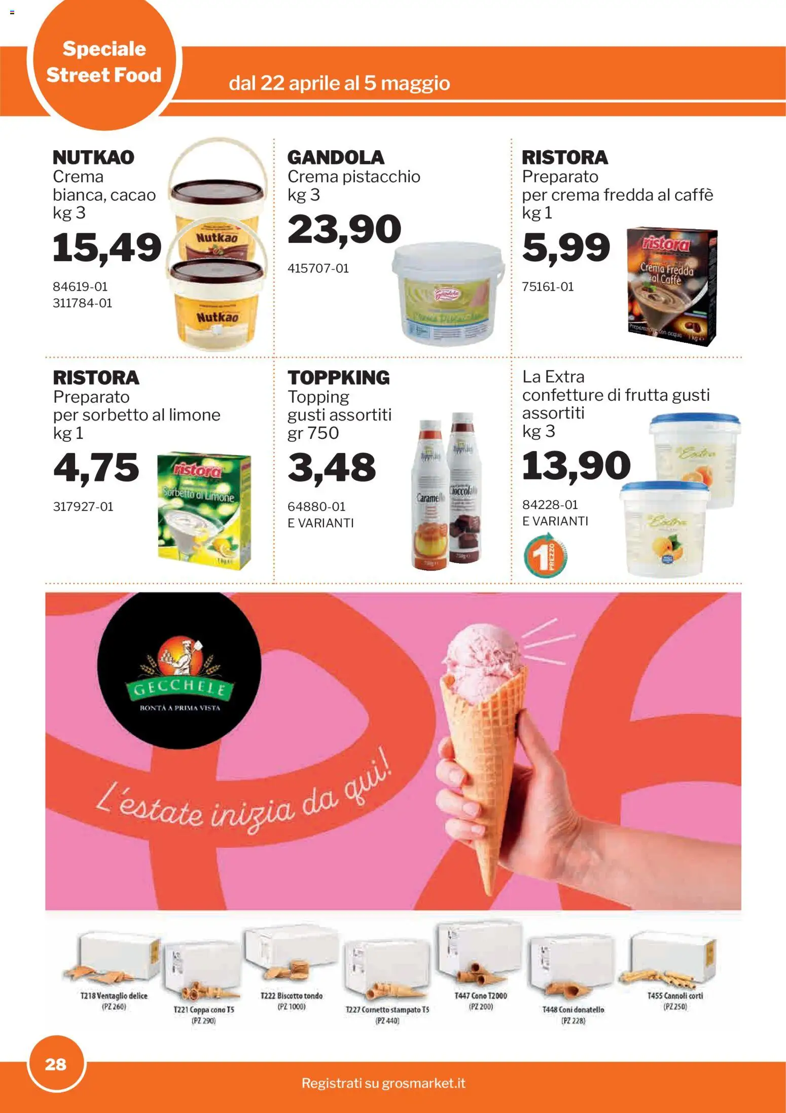 Volantino Sogegross del 22.04.2026 | Pagina: 28 | Prodotti: Crema, Caffè, Limone, Cacao