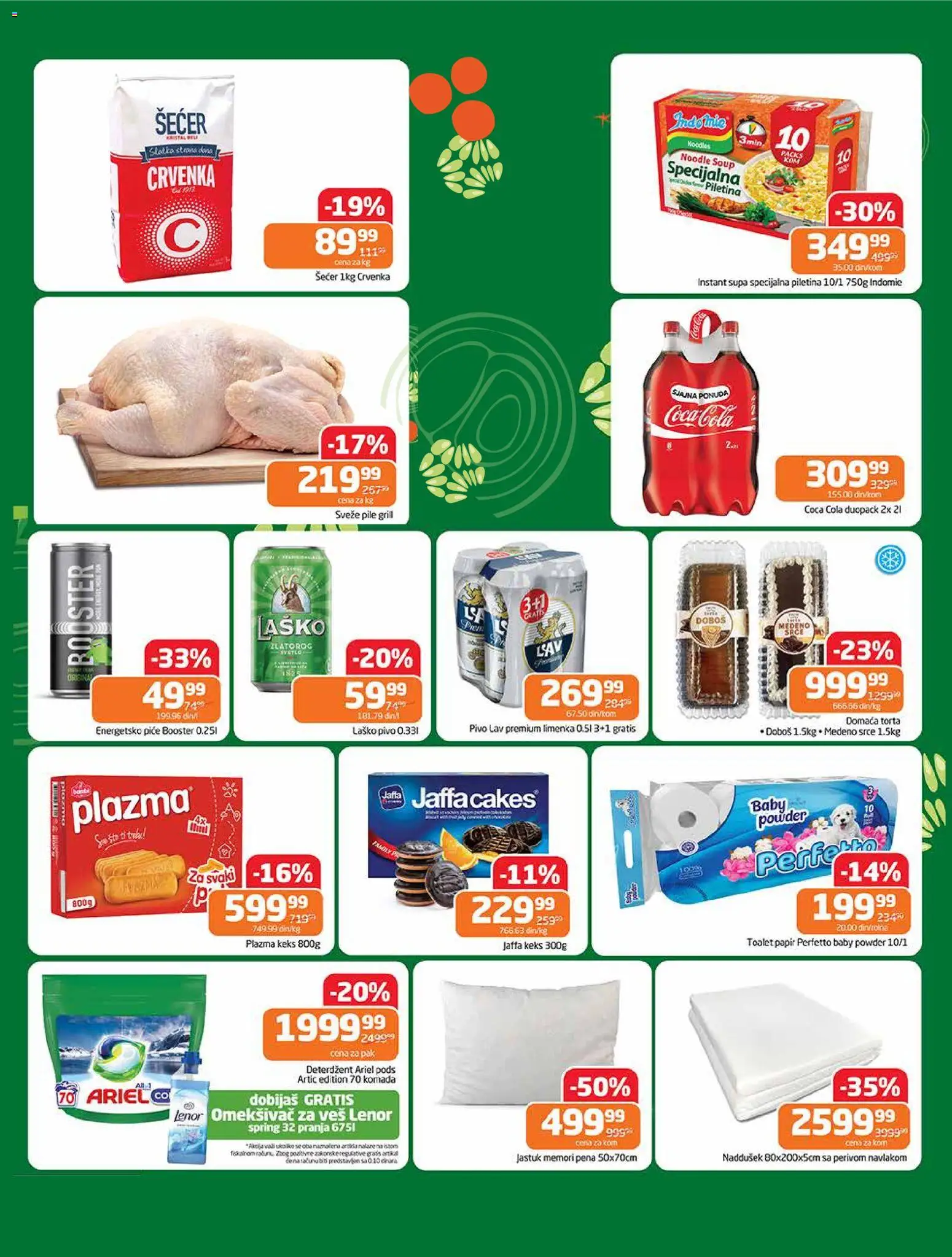 Gomex katalog - važi od 14.01.2026 | Strana: 2 | Proizvode: Jastuk, Keks, Toalet papir, Omekšivač za veš