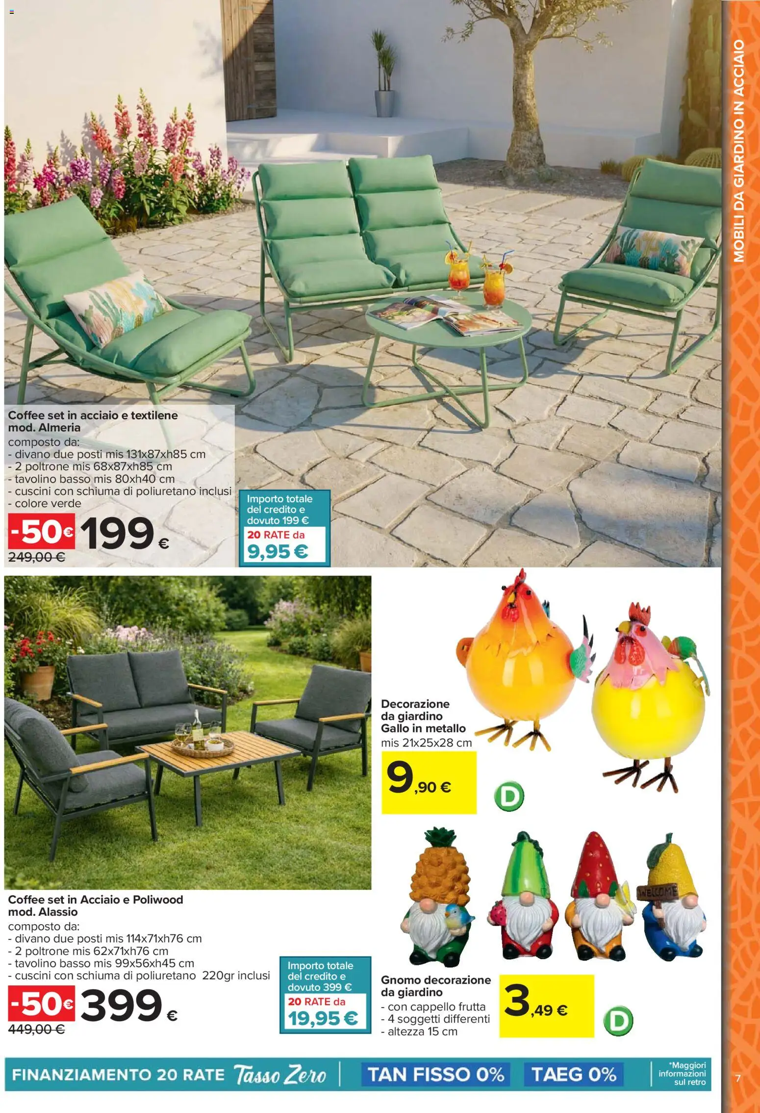 Volantino Carrefour del 23.03.2026 | Pagina: 7 | Prodotti: Tavolino, Frutta, Cappello, Divano