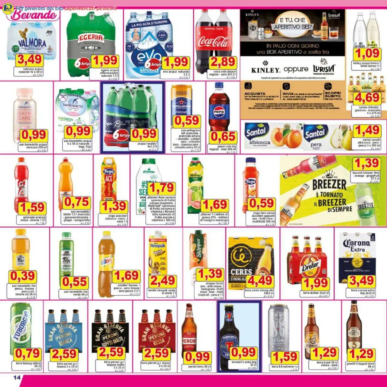 Volantino Pewex del 18.08.2025 | Pagina: 14 | Prodotti: Birra, Lime, Cacao, Aperitivo