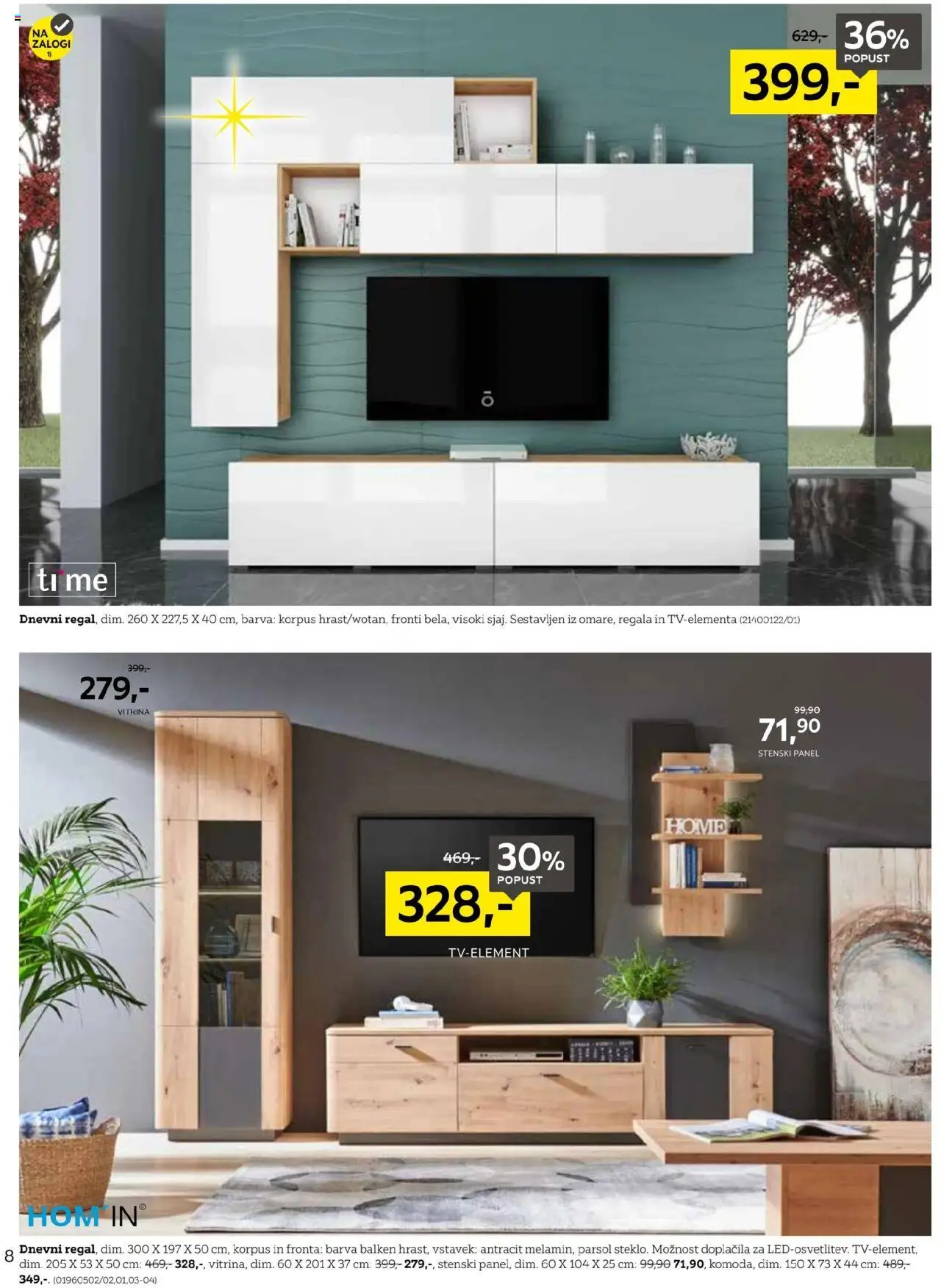 Novi XXXL Lesnina katalog ponudbe – veljaven od 01.09.2025 | Stran: 8 | Izdelki: Vitrina, Barva