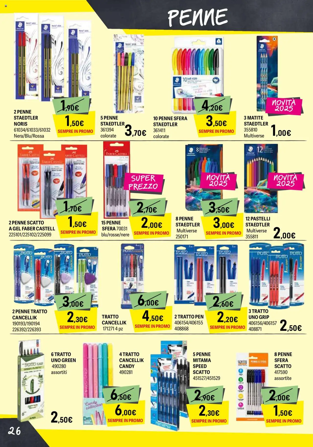 Volantino Orizzonte del 04.08.2025 | Pagina: 26 | Prodotti: Pastelli, Penne