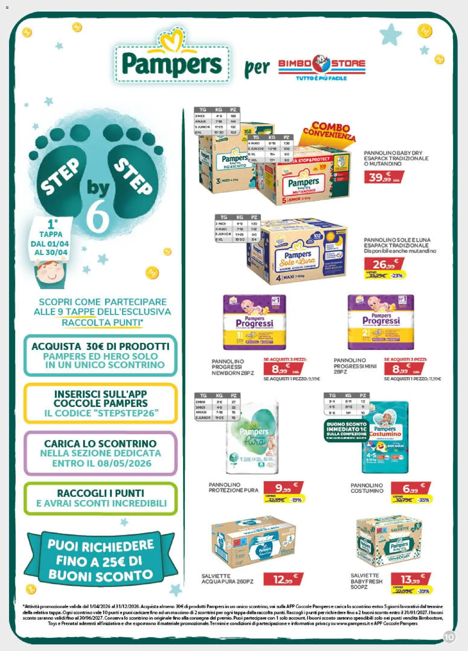 Volantino Bimbo store del 02.04.2026 | Pagina: 10 | Prodotti: Pampers