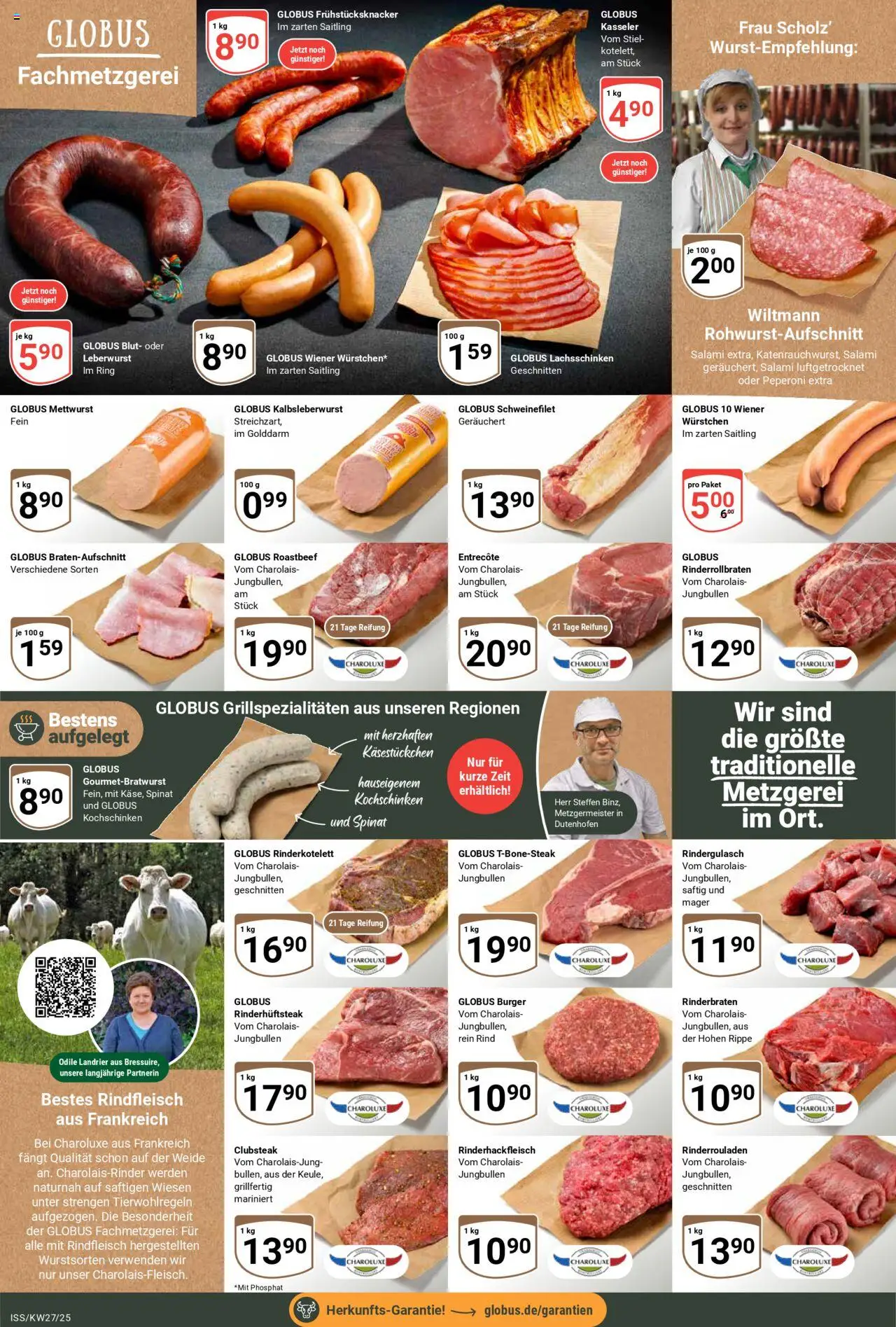Globus Prospekt 	 - gültig ab dem 30.06.2025 | Seite: 11 | Produkte: Rindergulasch, Entrecote, Salami, Rindfleisch