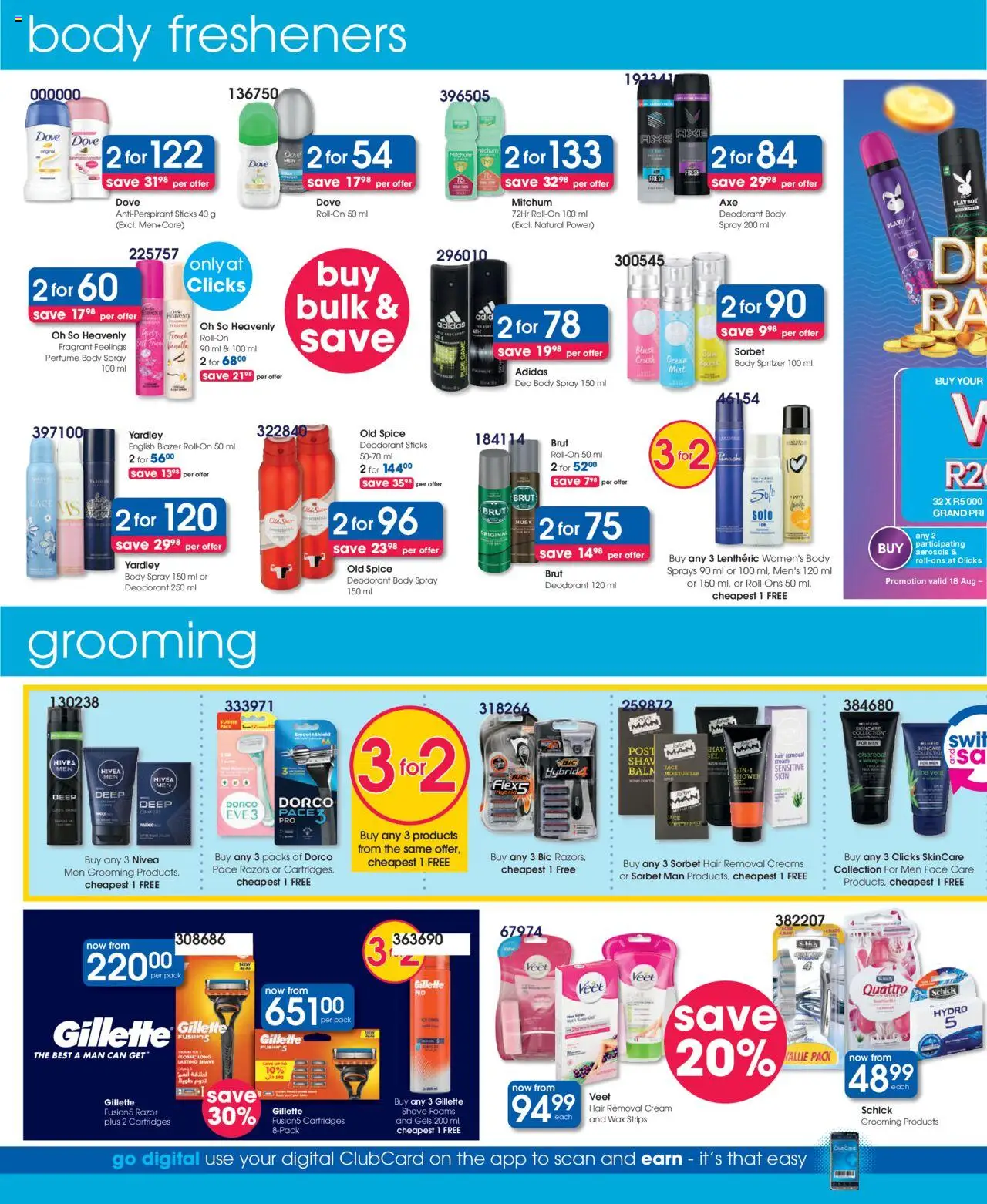 New Clicks catalogue – valid from 09.09.2025 | Page: 24 | Products: Blazer, Shower, Wax, Antiperspirant