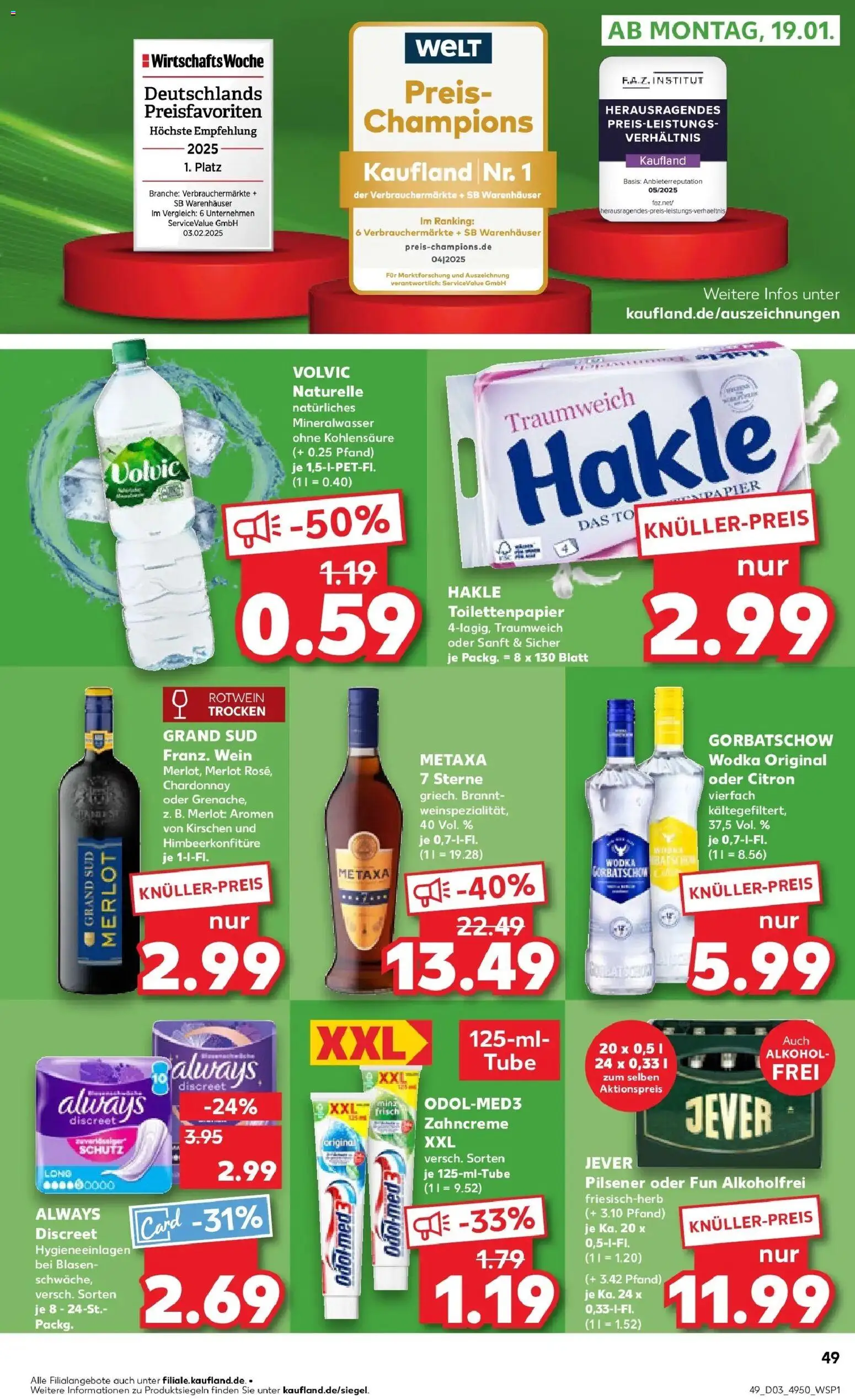 Kaufland prospekt Freiburg Im Breisgau	 – gültig ab 15.01.2026 | Seite: 57 | Produkte: Rotwein trocken, Merlot, Mineralwasser, Jever