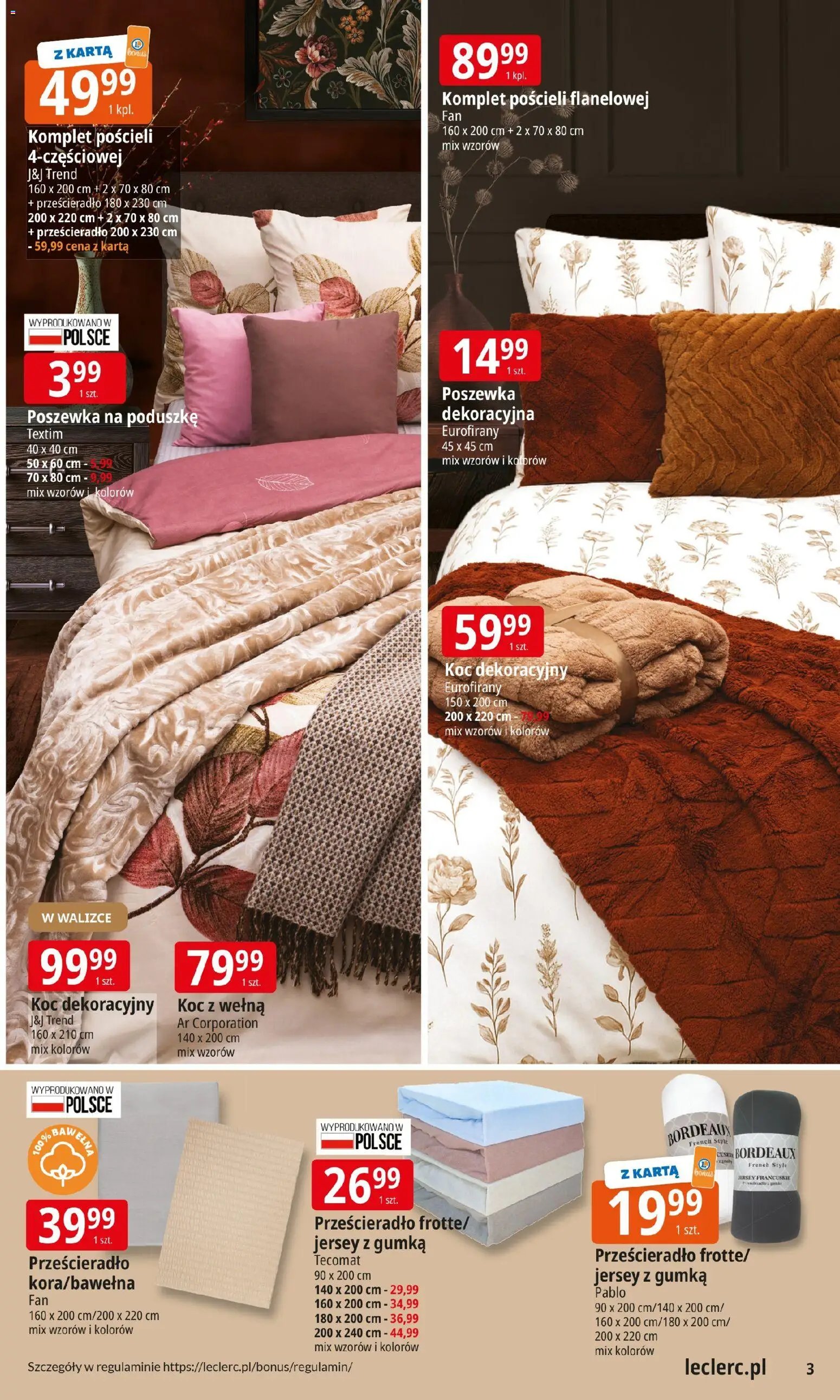 E.Leclerc Gazetka od 29.12.2025 | Strona: 3 | Produkty: Karta, Koc