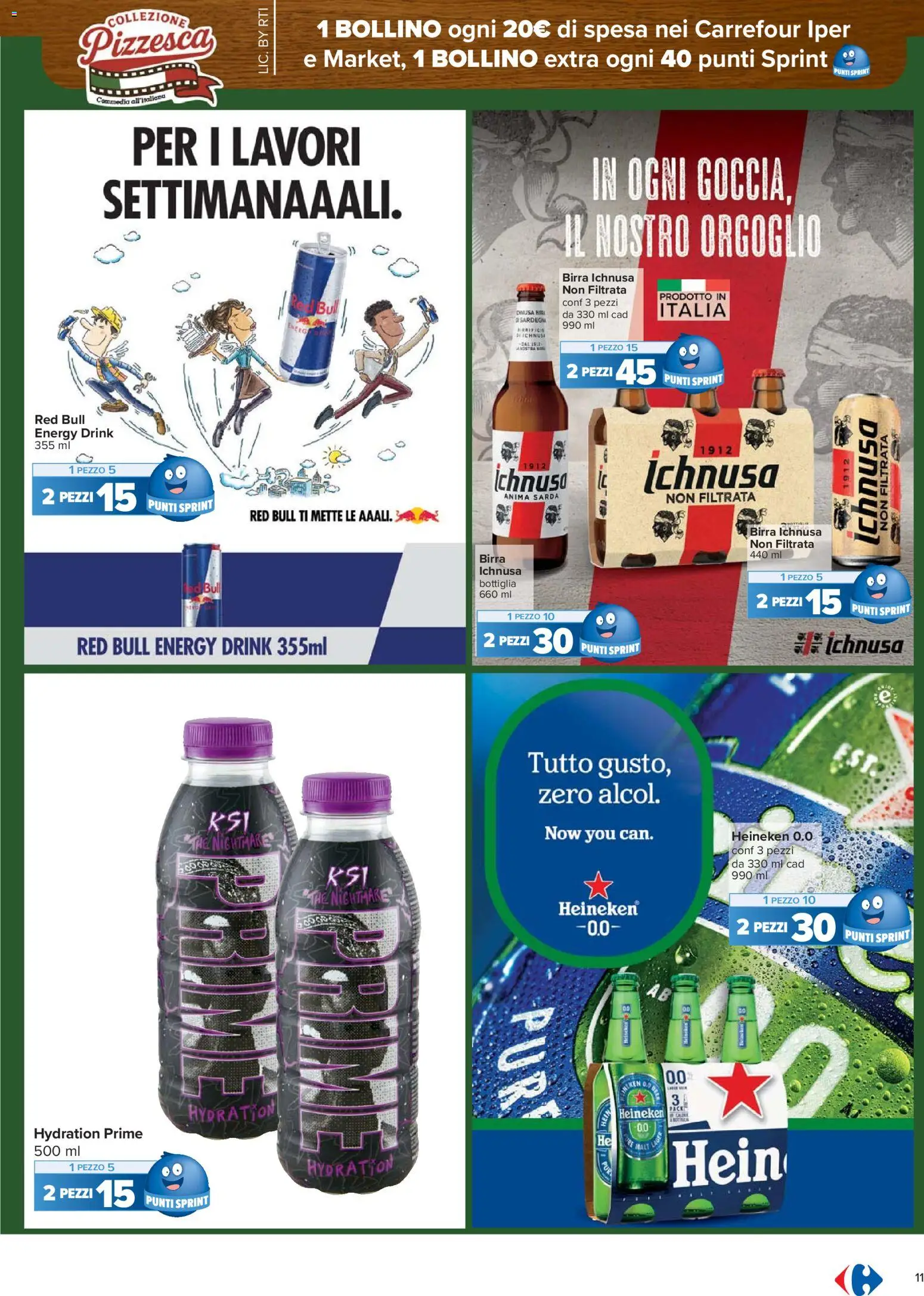Volantino Carrefour del 15.01.2026 | Pagina: 11 | Prodotti: Birra, The, Heineken, Bottiglia