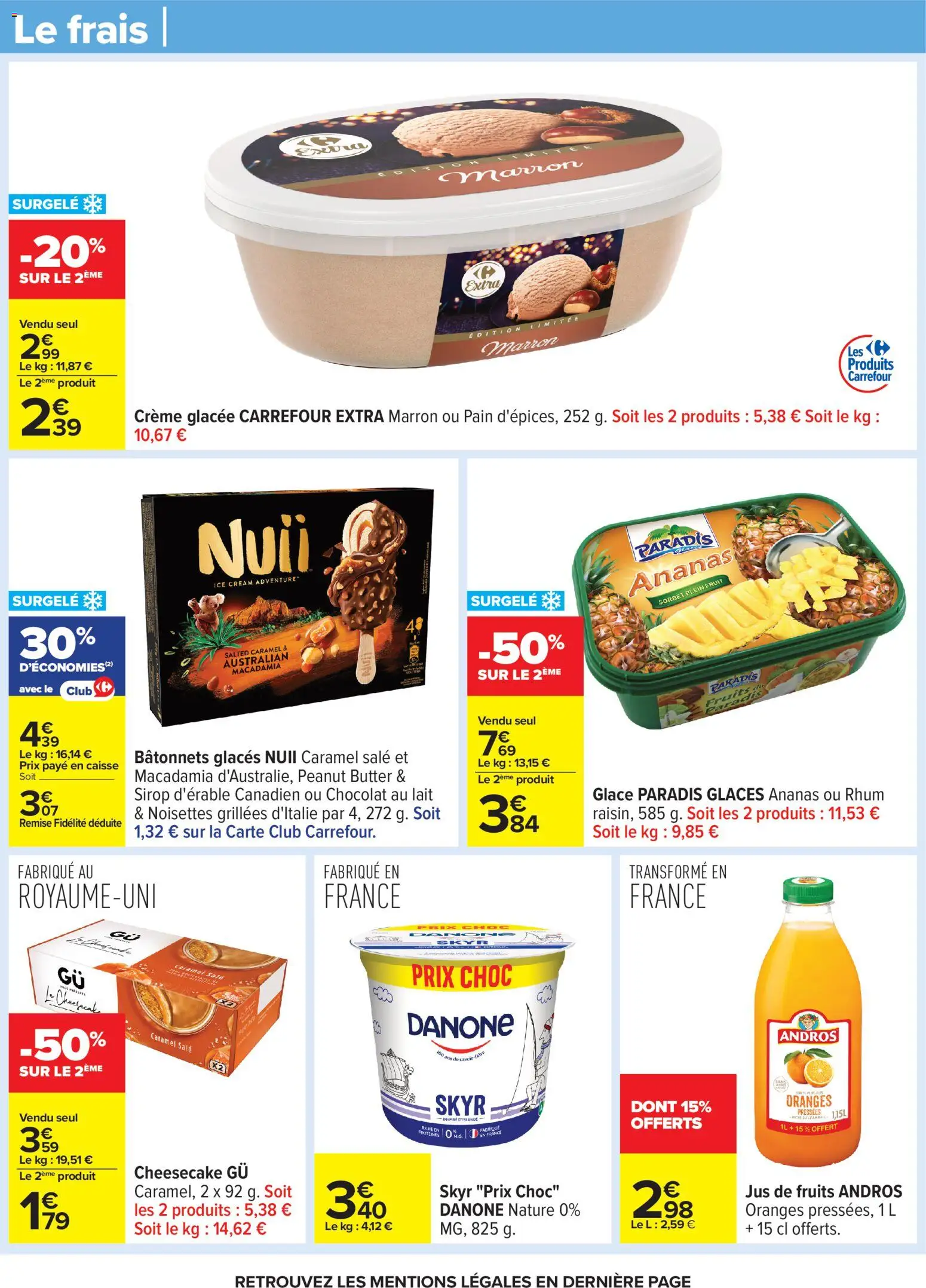 {H1} | Page: 29 | Produits: Rhum, Lait, Jus, Skyr