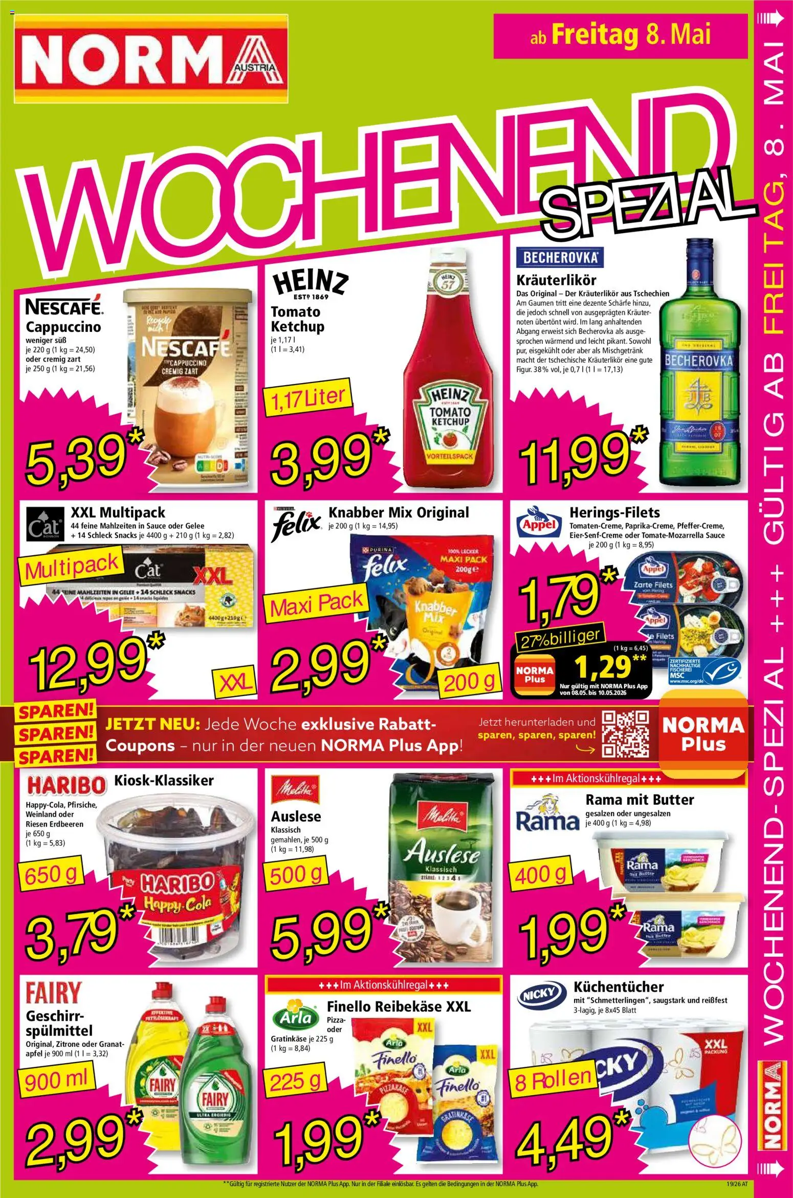 Norma Flugblatt gültig ab 04.05.2026 | Seite: 17 | Produkte: Ketchup, Butter, Pizza, Äpfel