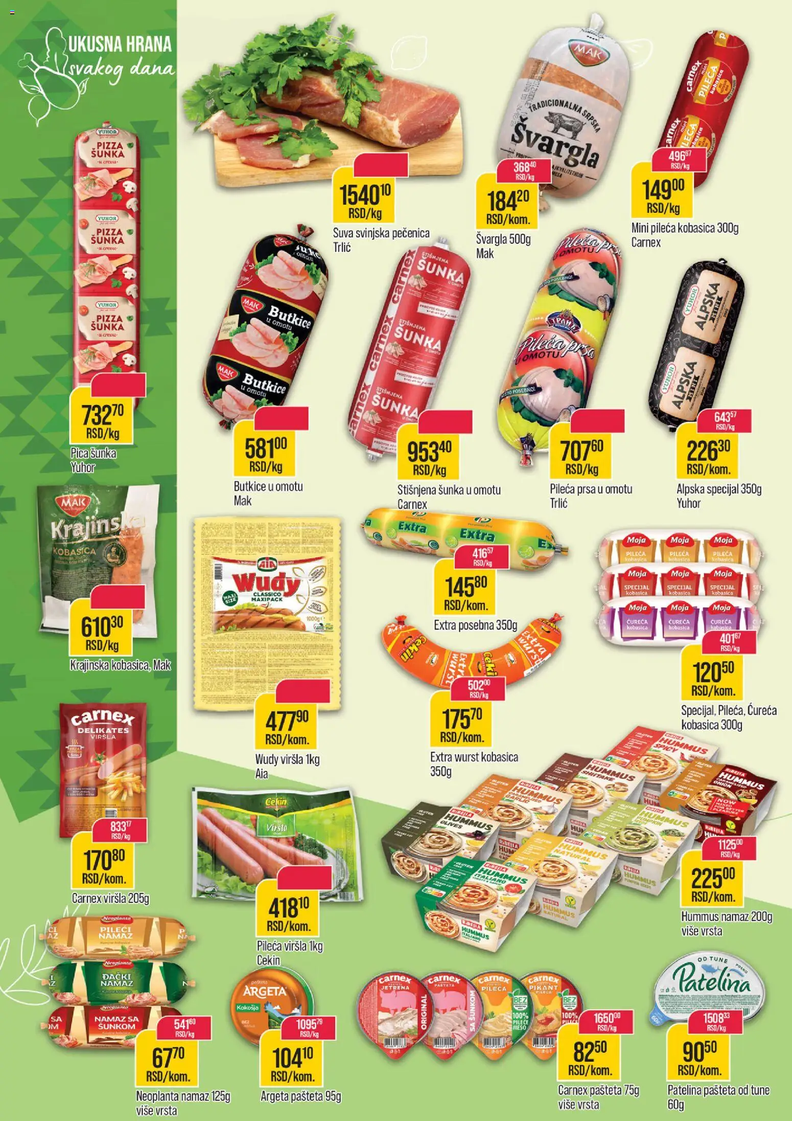 Zlatan Trag katalog - važi od 28.01.2026 | Strana: 6 | Proizvode: Pileće meso, Mak, Pečenica, Pašteta