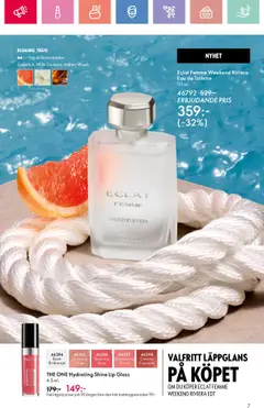 Oriflame reklamblad aktuell från 22.06.2025 | Sida: 7 | Produkter: Eau de toilette, Läppglans