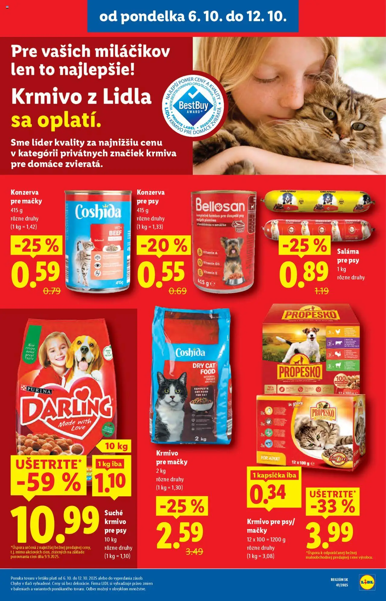 Nové Lidl akcie – leták je platný od 06.10.2025 | Strana: 53 | Produkty: Saláma
