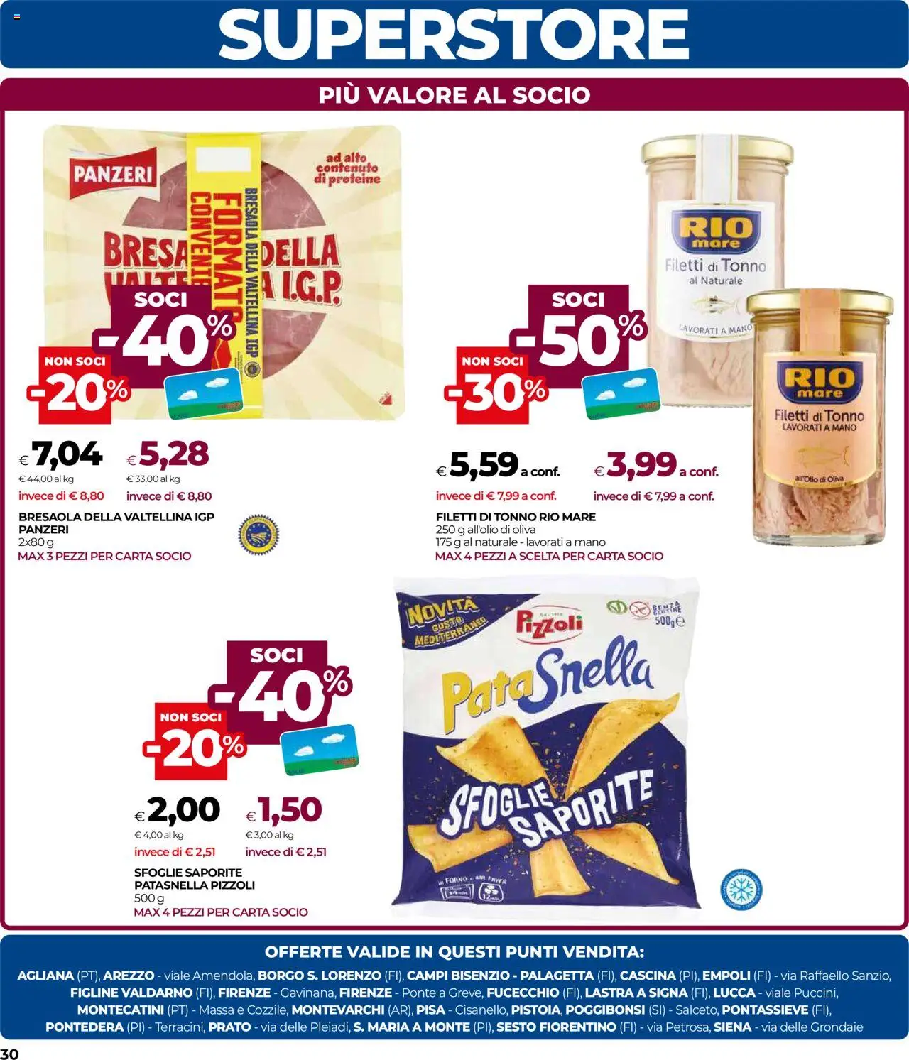 Volantino COOP del 11.09.2025 | Pagina: 30 | Prodotti: Bresaola, Tonno, Tonno al naturale, Forno
