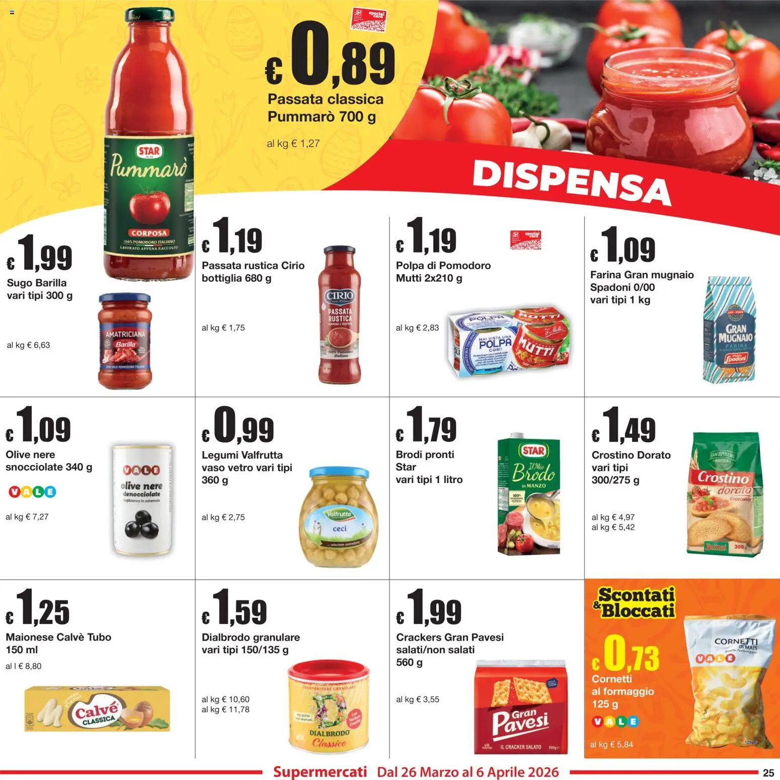 Volantino Sì con Te del 26.03.2026 | Pagina: 25 | Prodotti: Legumi, Farina, Crackers, Mutti