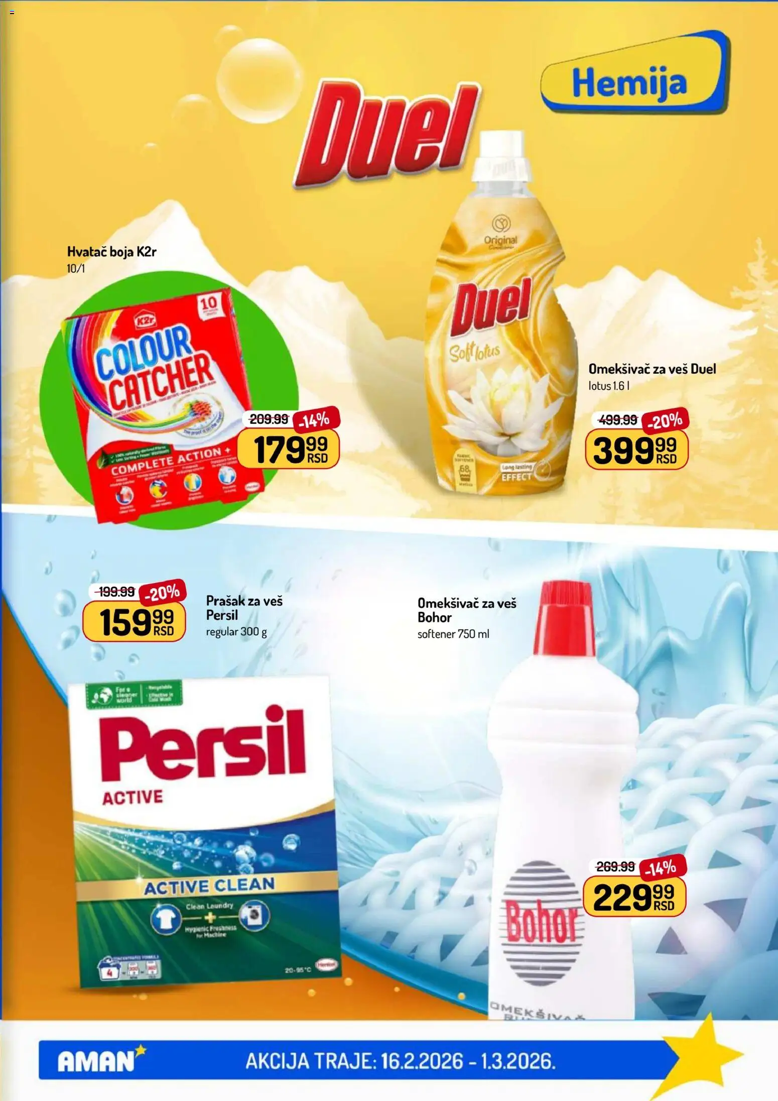 Aman katalog - važi od 16.02.2026 | Strana: 43 | Proizvode: Prašak za veš, Persil, Omekšivač za veš
