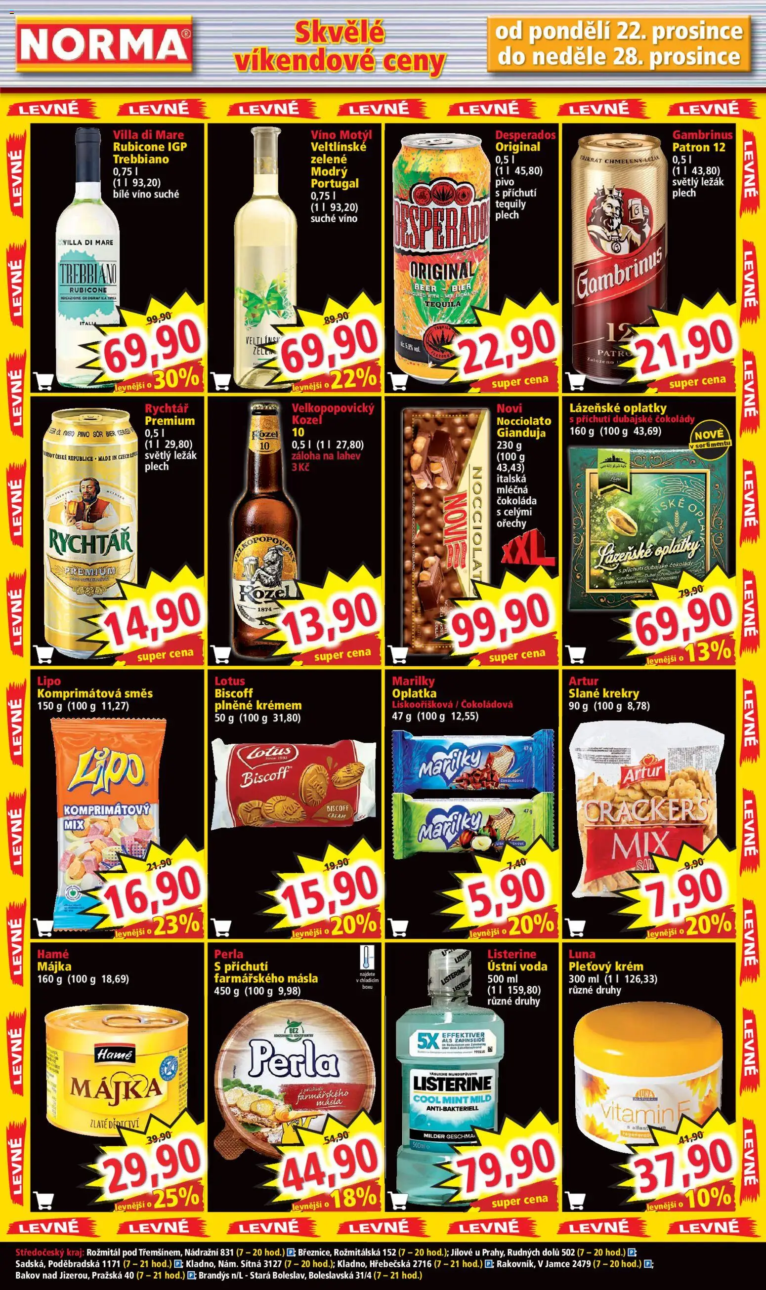 Norma leták od 22.12.2025 | Strana: 7 | Produkty: Ústní voda, Voda, Víno, Kozel