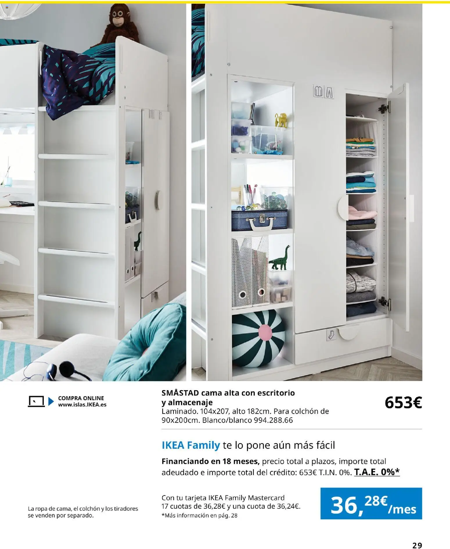 Catálogo IKEA  y los niños  │ válido desde el 06.03.2026 | Página: 29 | Productos: Té, Ropa, Cama, Almacenaje
