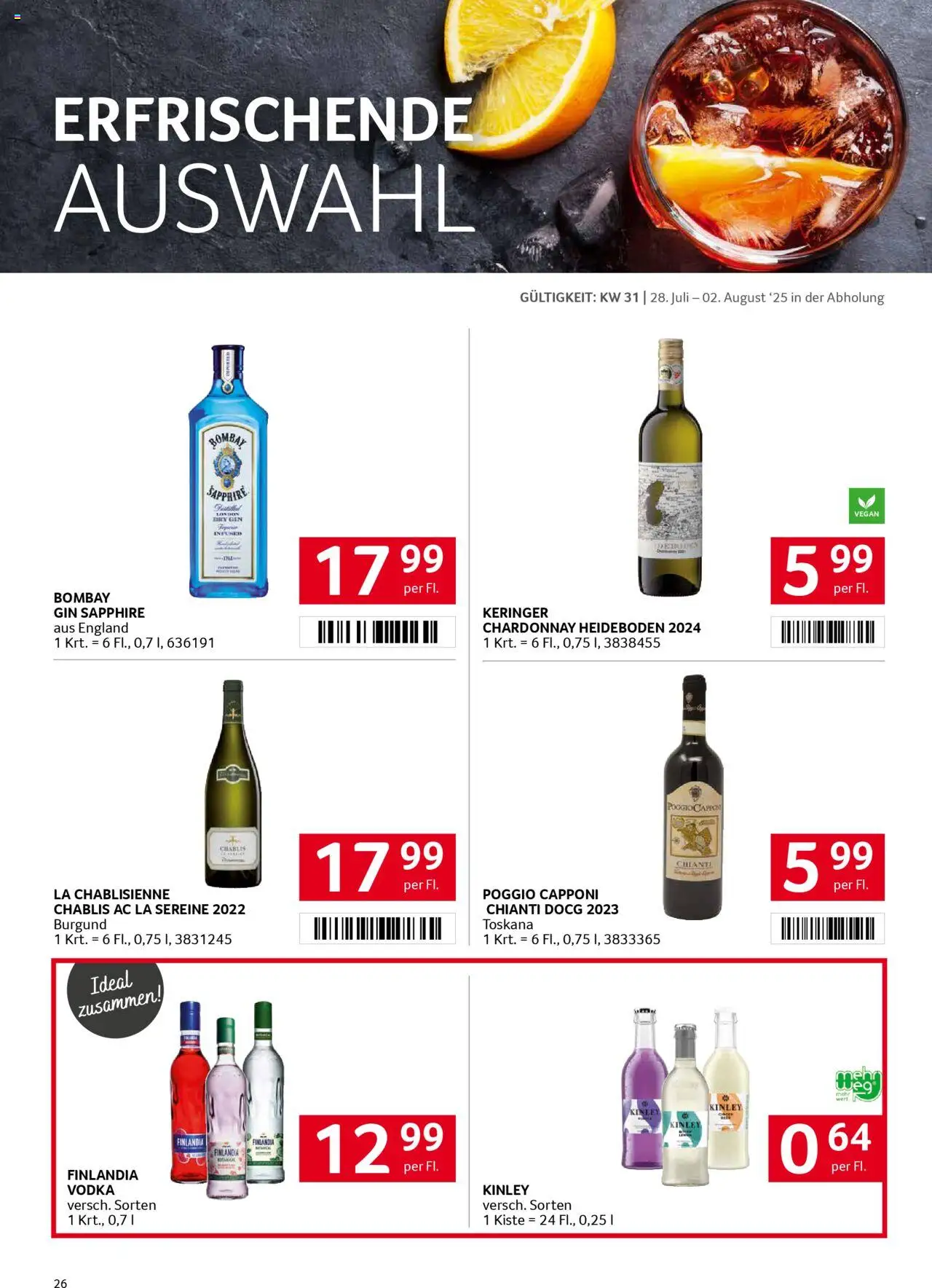 Transgourmet Flugblatt gültig ab 27.07.2025 | Seite: 26 | Produkte: Gin